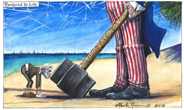 Martin Rowson on the price of freedom for Julian Assange – cartoon