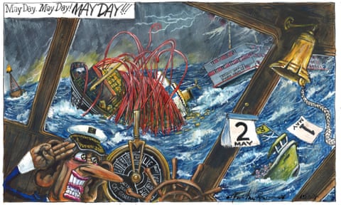 Martin Rowson’s May Day: a message for the politicians of Britain – cartoon, panel 1