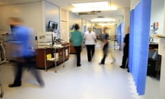 Blurred motion in a hospital ward