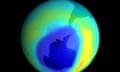NASA image from 2000 showing the largest ever ozone hole over Antarctica.