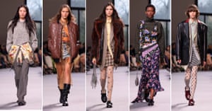 Models on the catwalk at Rabanne AW24