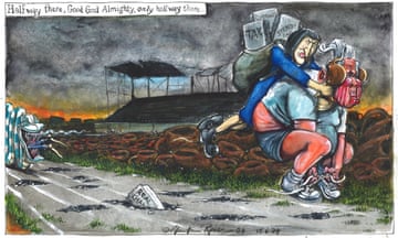 Martin Rowson on the election campaign reaching the halfway mark – cartoon