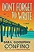 Don’t Forget to Write by Sara Goodman Confino