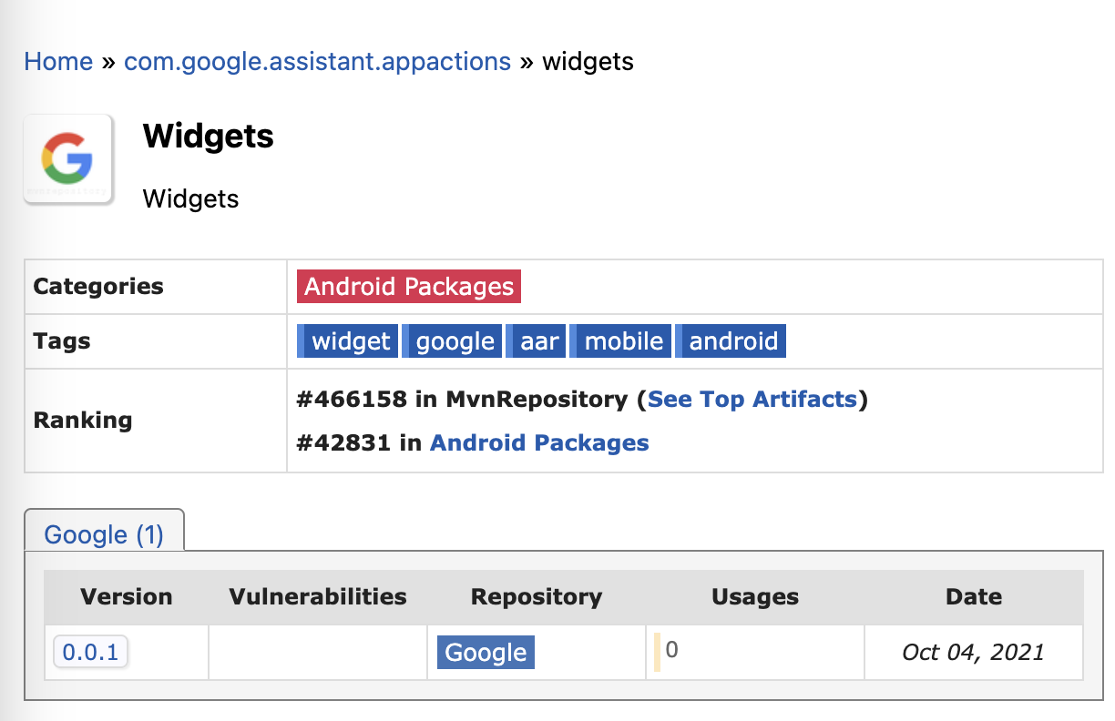 r/GoogleAssistantDev - Looks like the widgets libraries haven't been updated in years. Are they planning to sunset this? 🤔