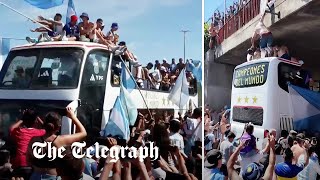 video: 'I’m going to jump from the bridge': How Argentina's victory parade descended into chaos