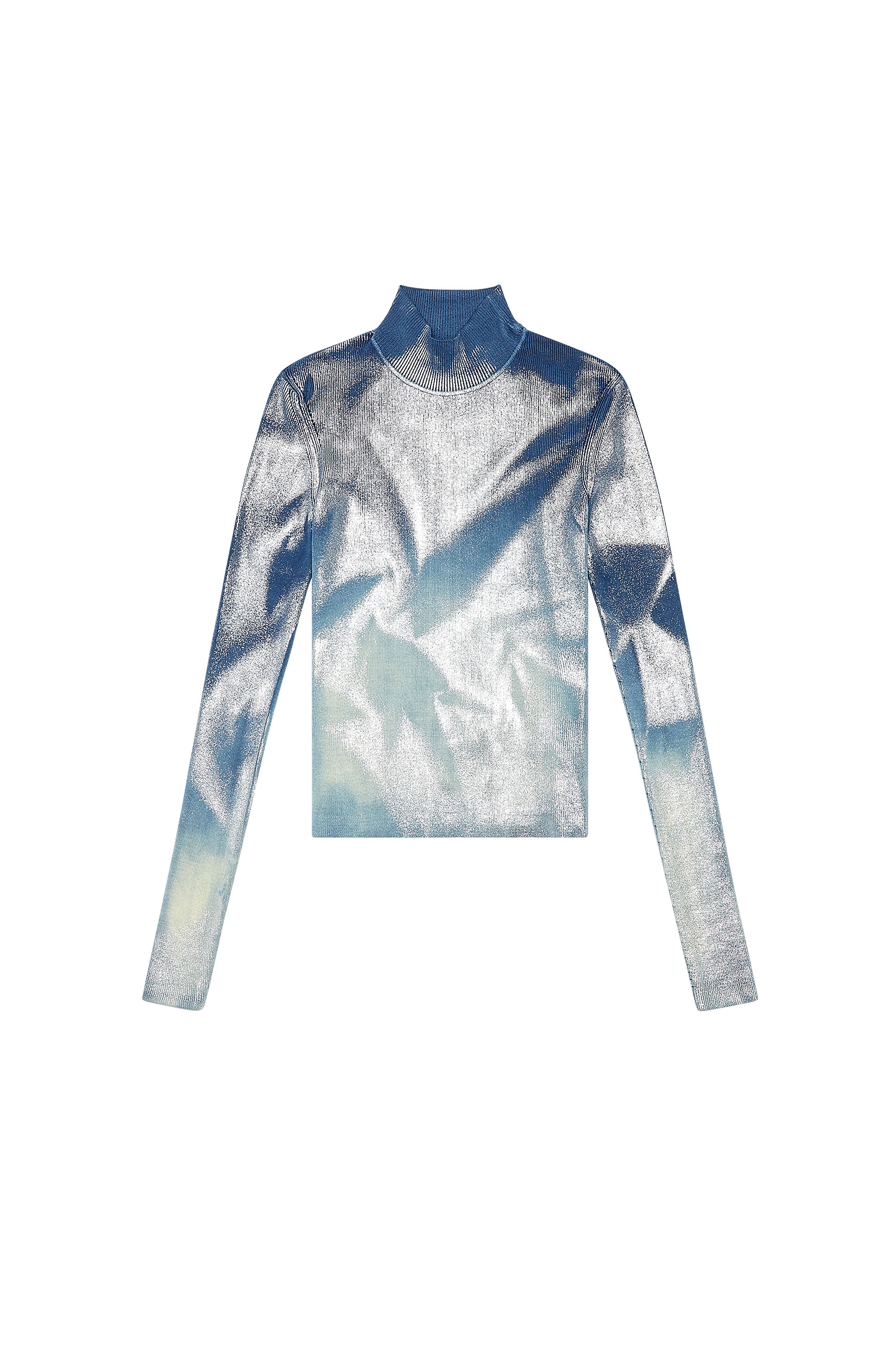 Diesel - M-ILEEN, Woman Knit top with metallic effects in Blue - Image 3