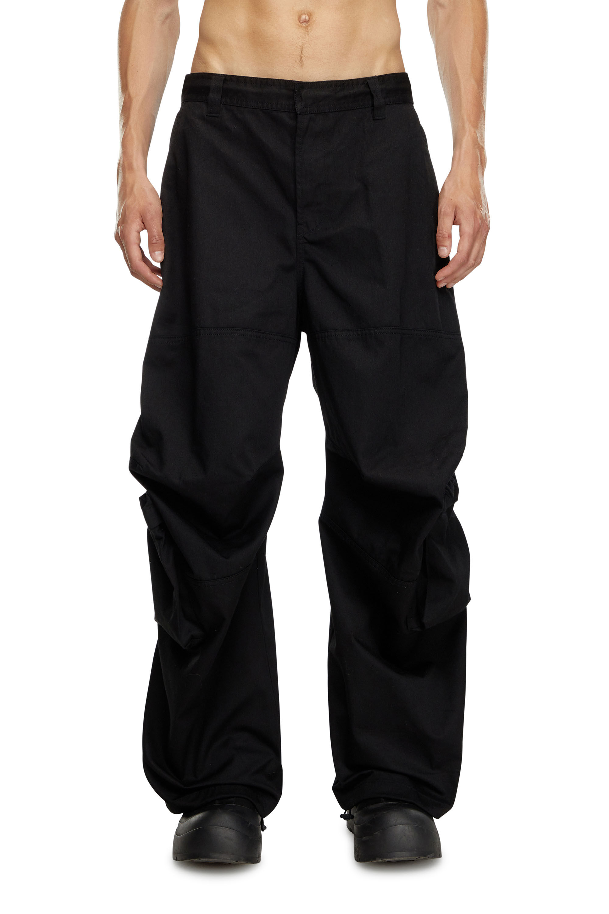 Diesel - P-ARNE-A, Man Cargo pants in technical cotton twill in Black - Image 3