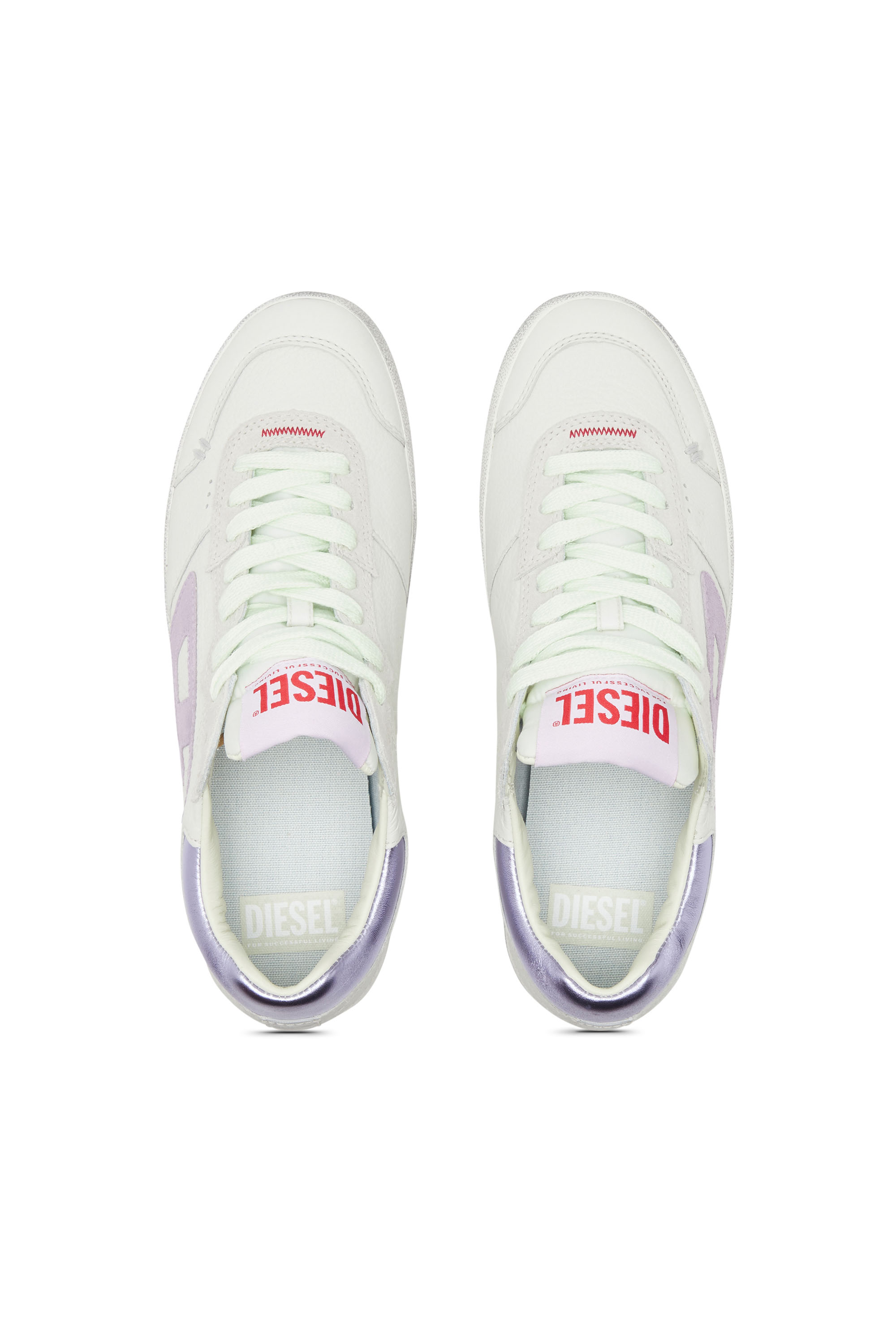 Diesel - S-LEROJI LOW W, Woman S-Leroji Low-Pastel leather and suede sneakers in Multicolor - Image 5