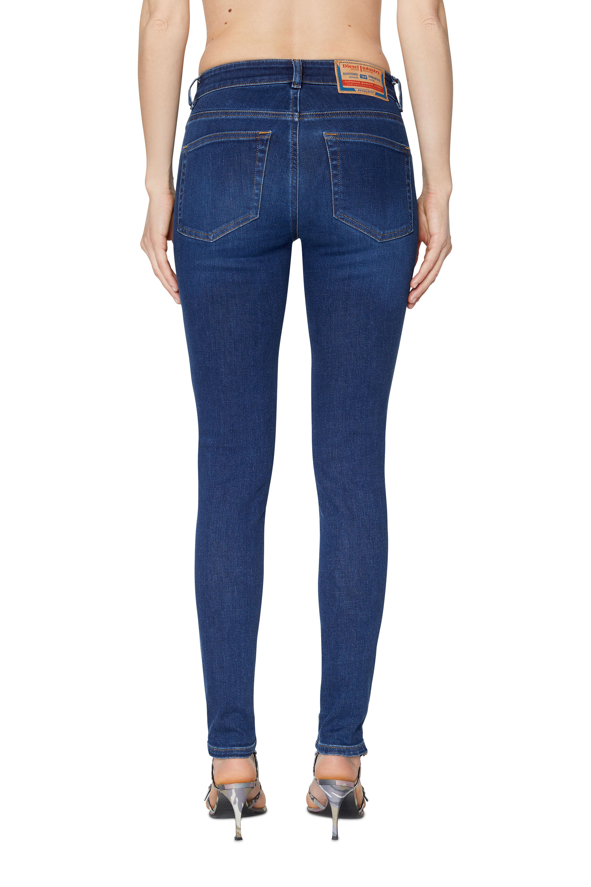 Diesel - Woman Super skinny Jeans 2017 Slandy 09C19, Dark Blue - Image 3