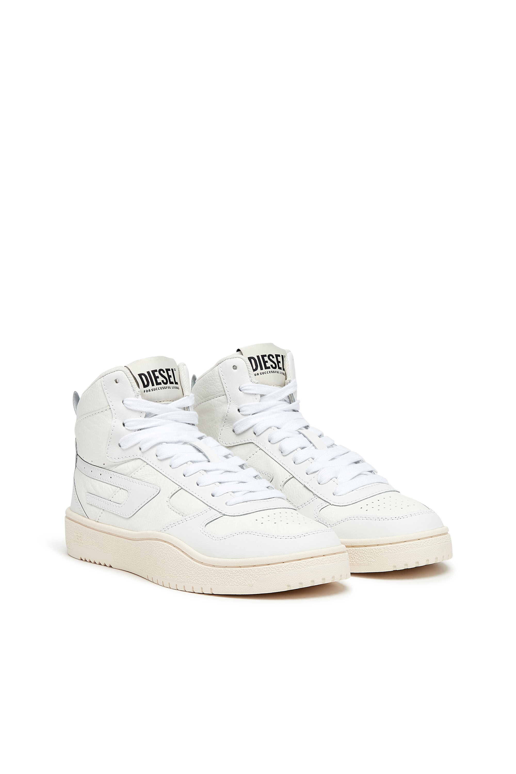 Diesel - S-UKIYO V2 LOW, Woman S-Ukiyo V2 Mid W - High-top sneakers with D branding in White - Image 2