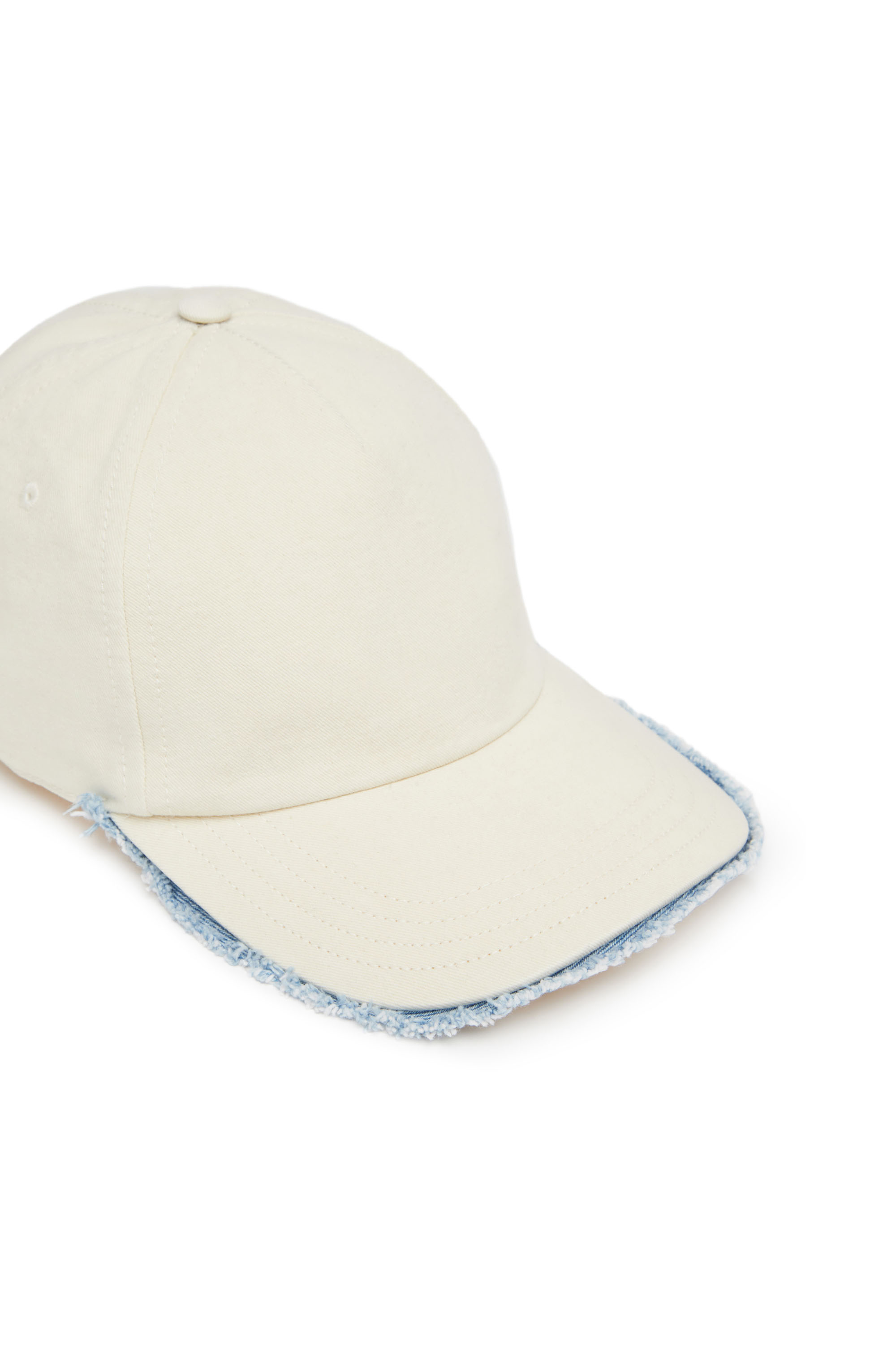 Diesel - C-OBIK, Man Baseball cap with denim-trimmed peak in White - Image 3