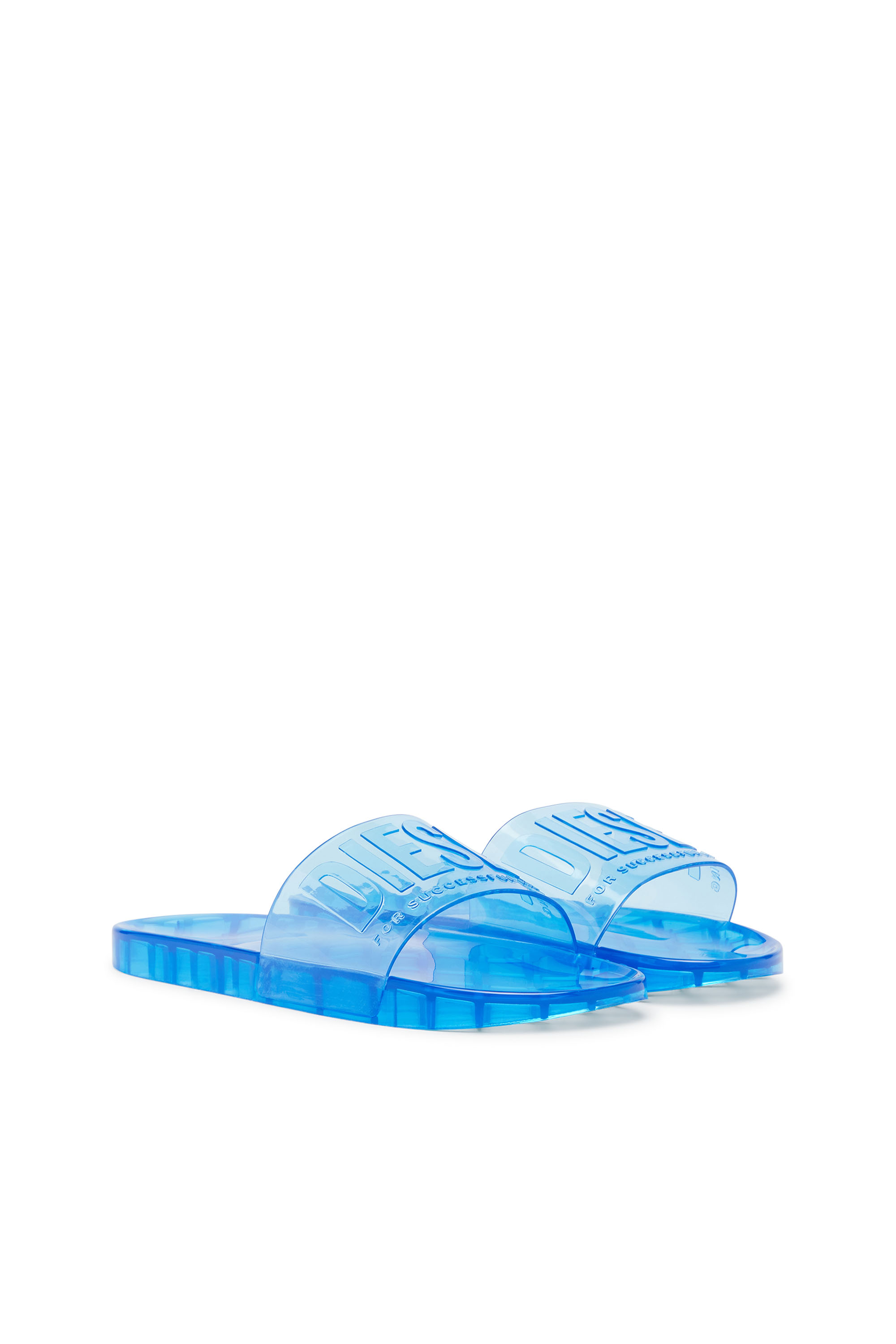 Diesel - SA-KARAIBI GL X, Woman Sa-Karaibi-Pool slides in clear PVC in Blue - Image 2