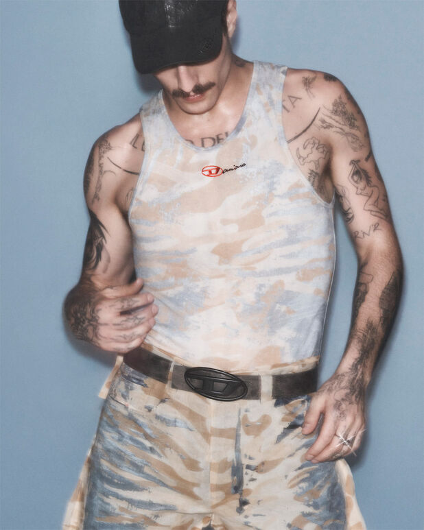 image showing Damiano David wearing Diesel's capsule collection