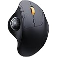 ProtoArc Wireless Trackball Mouse, EM04 Ergonomic Bluetooth Rollerball Mouse Rechargeable Computer Laptop Mouse Thumb Control