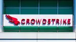 CrowdStrike sign and logo at headquarters in Silicon Valley