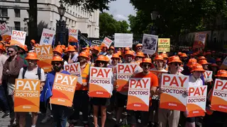 Junior doctors hold placards