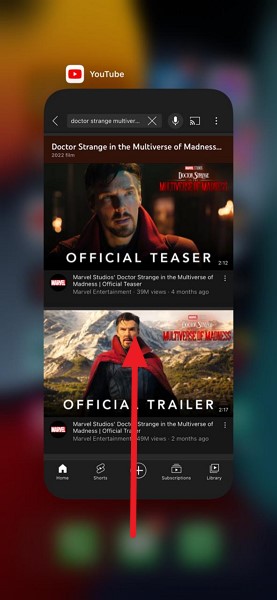 force close youtube app