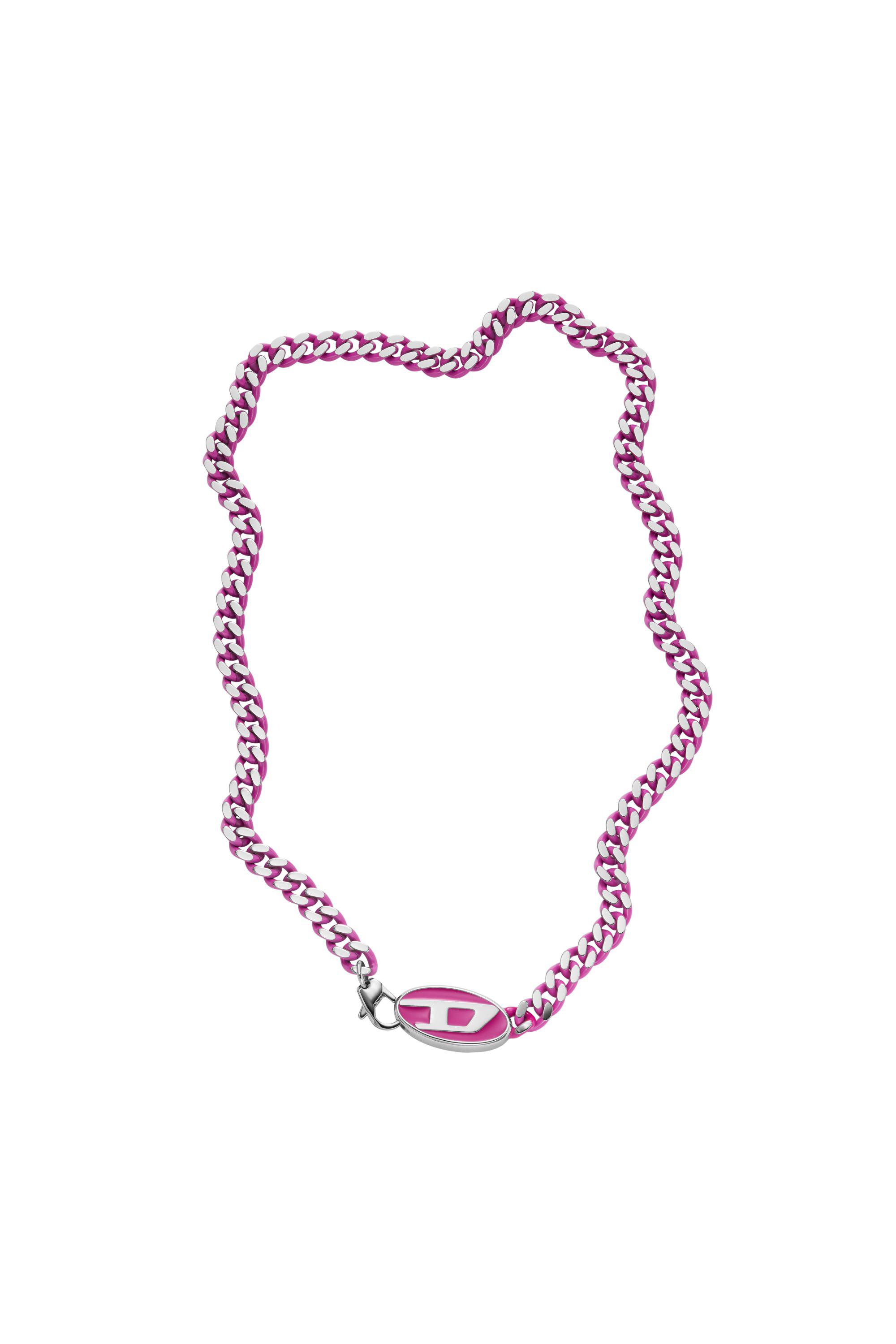 Diesel - DX1508, Unisex Stainless steel chain necklace in Pink - Image 2