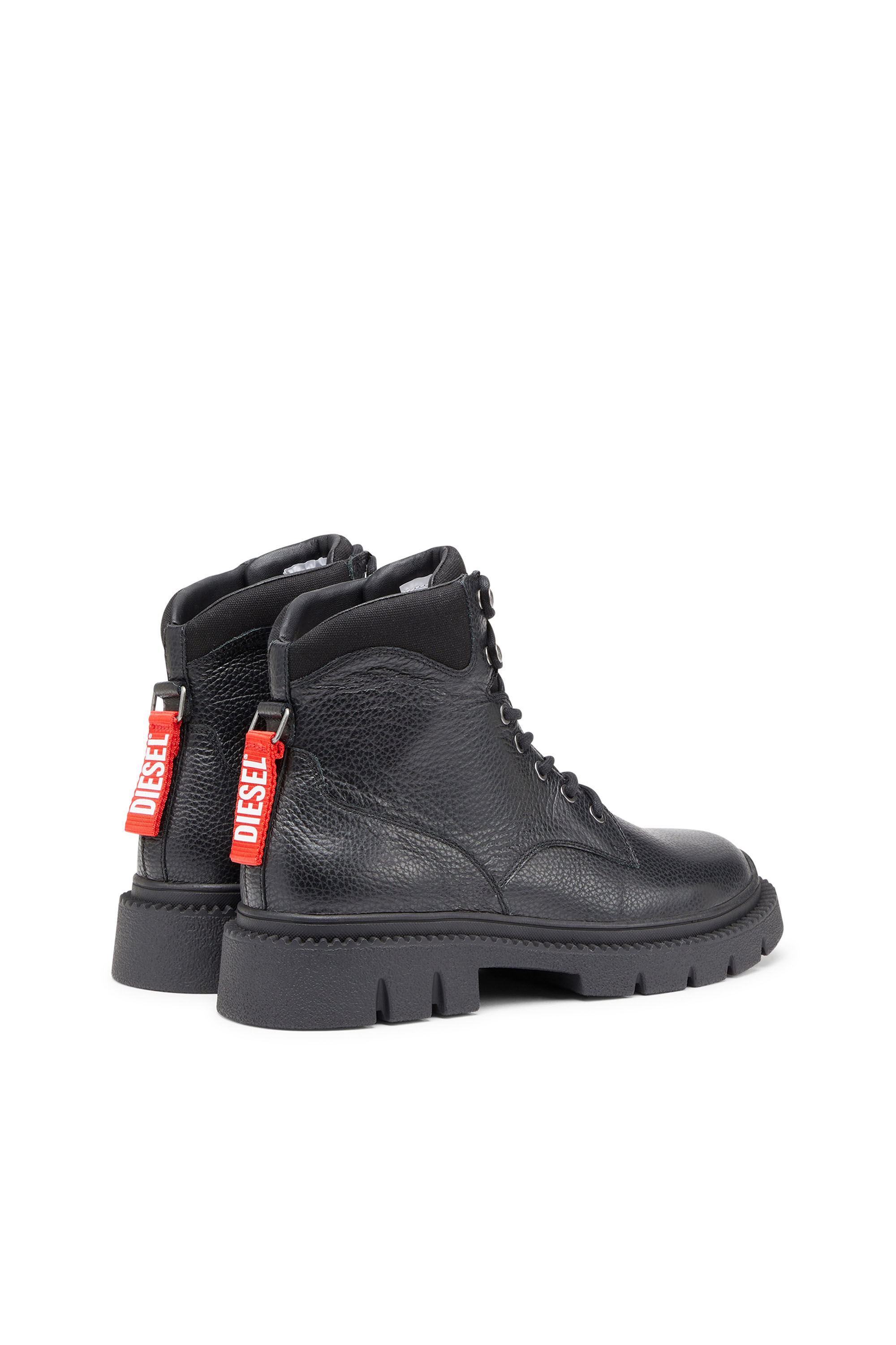 Diesel - D-TROIT BT, Man D-Troit BT - Lace-up boots with Diesel tape tag in Black - Image 3