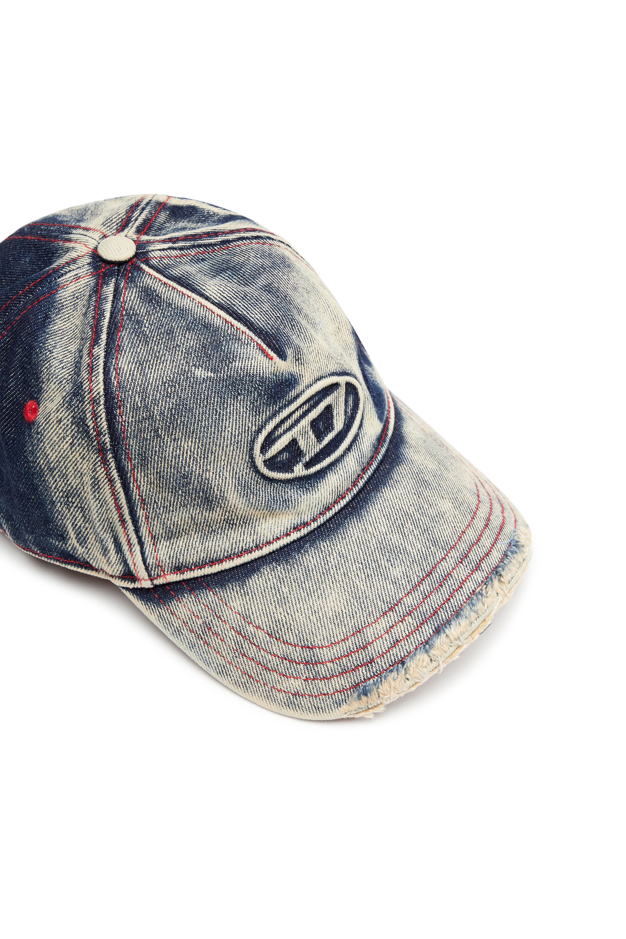 Diesel - C-SEYMON, Unisex Baseball cap in treated denim in Multicolor - Image 3