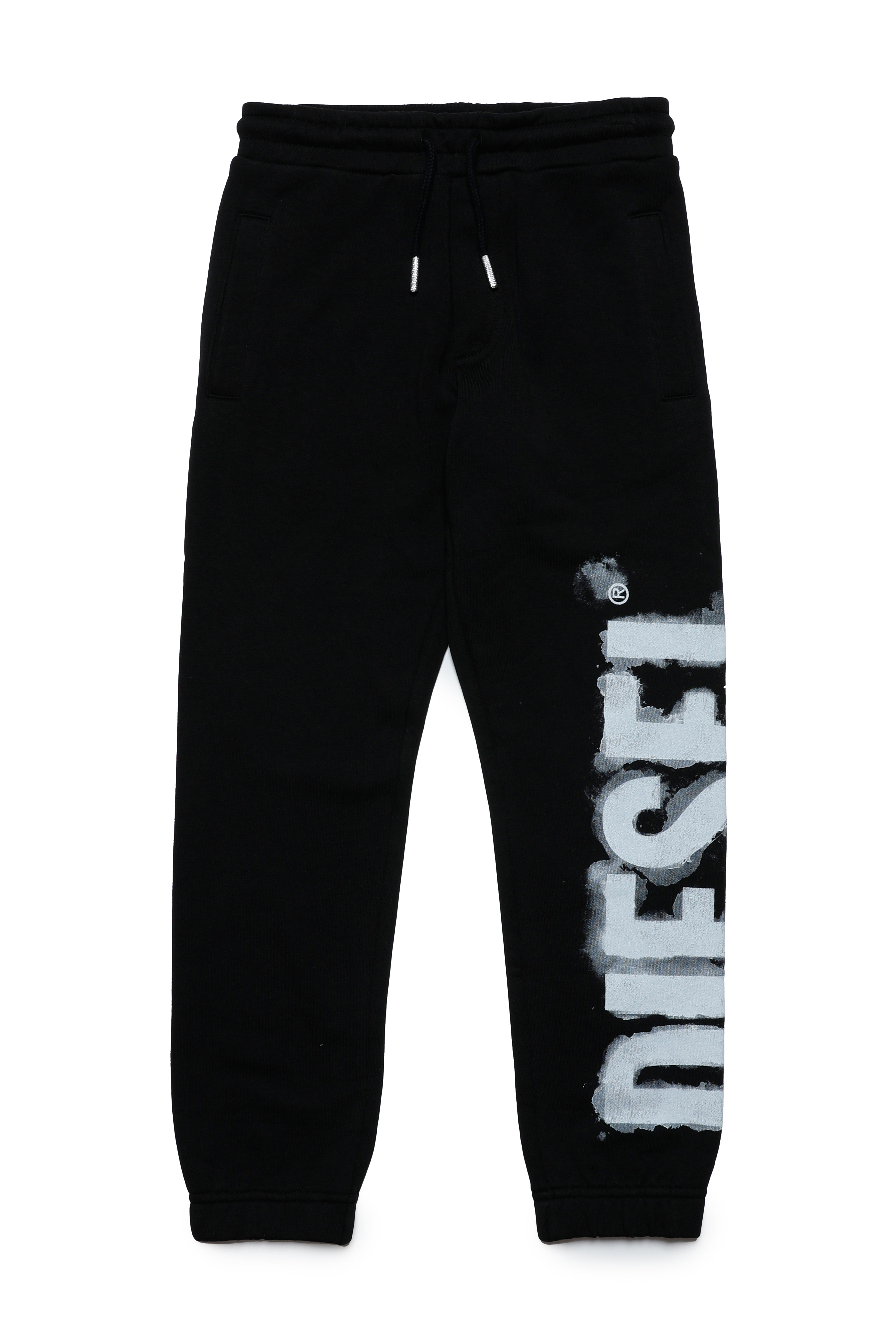 Diesel - PSTAMP, Uomo Pantaloni tuta con logo bleed-through in Nero - Image 1