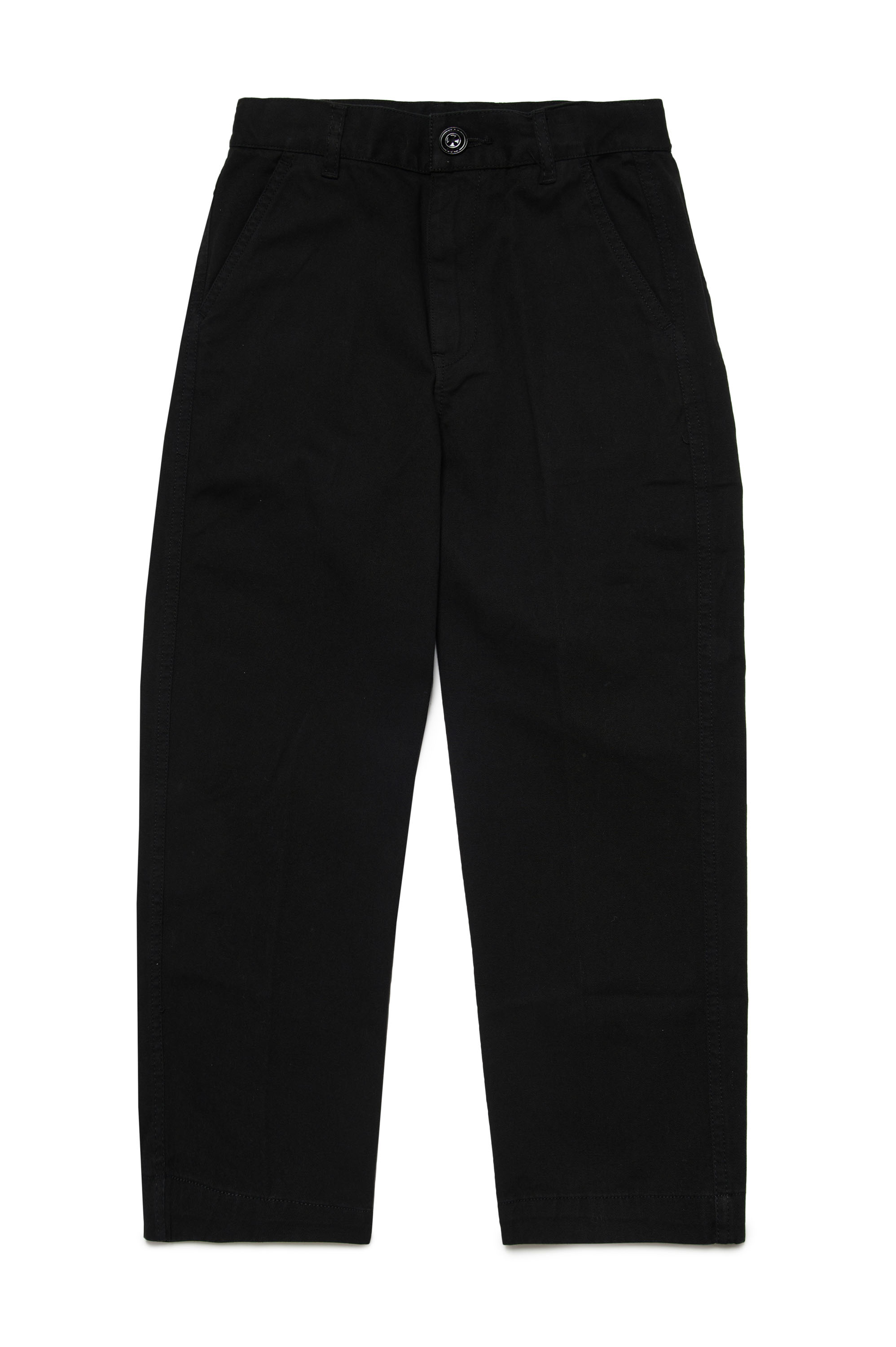 Diesel - PBAS, Uomo Pantaloni chino in cotone con logo Oval D ricamato in Nero - Image 1