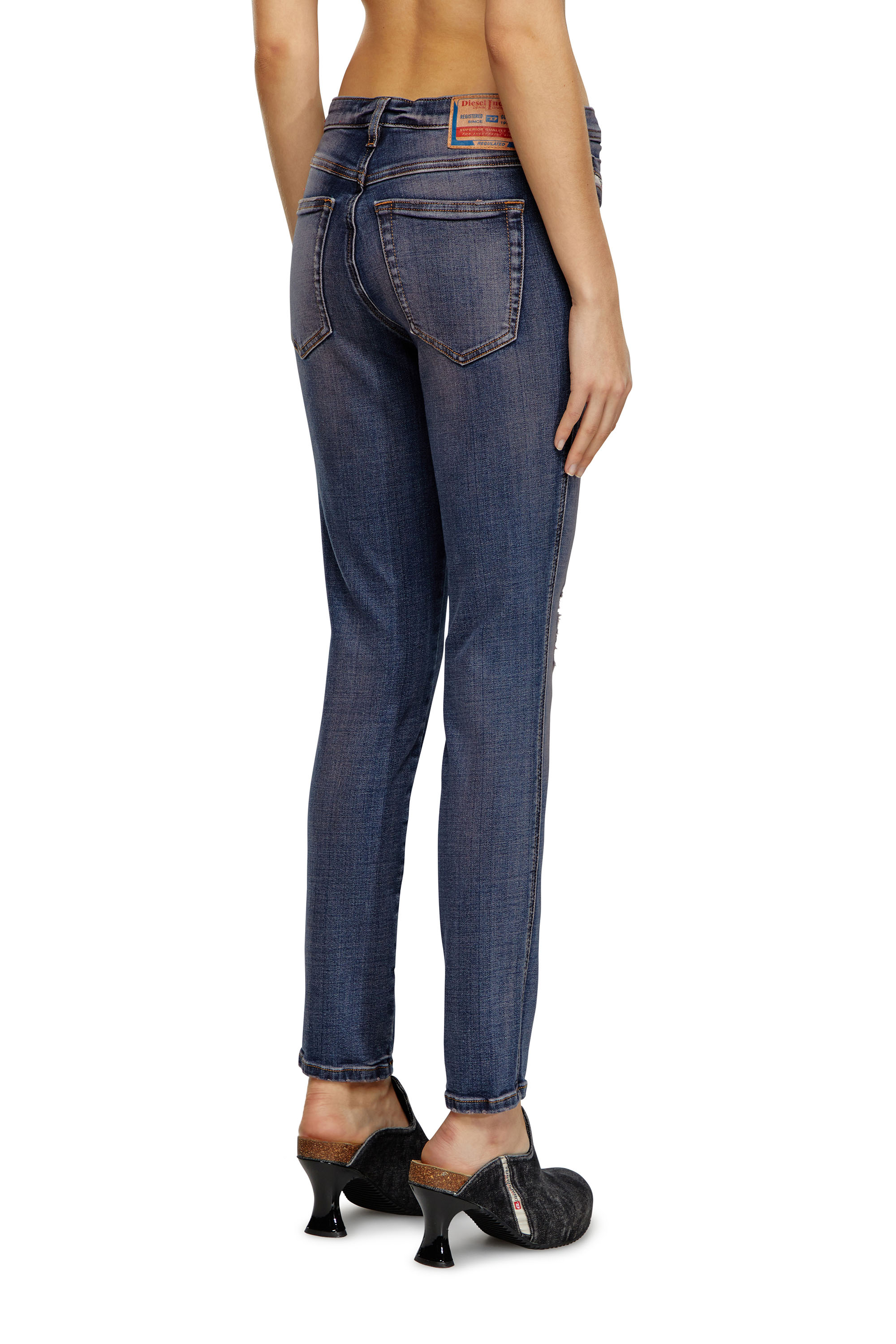 Diesel - Donna Skinny Jeans 2015 Babhila 0PFAY, Blu Scuro - Image 4