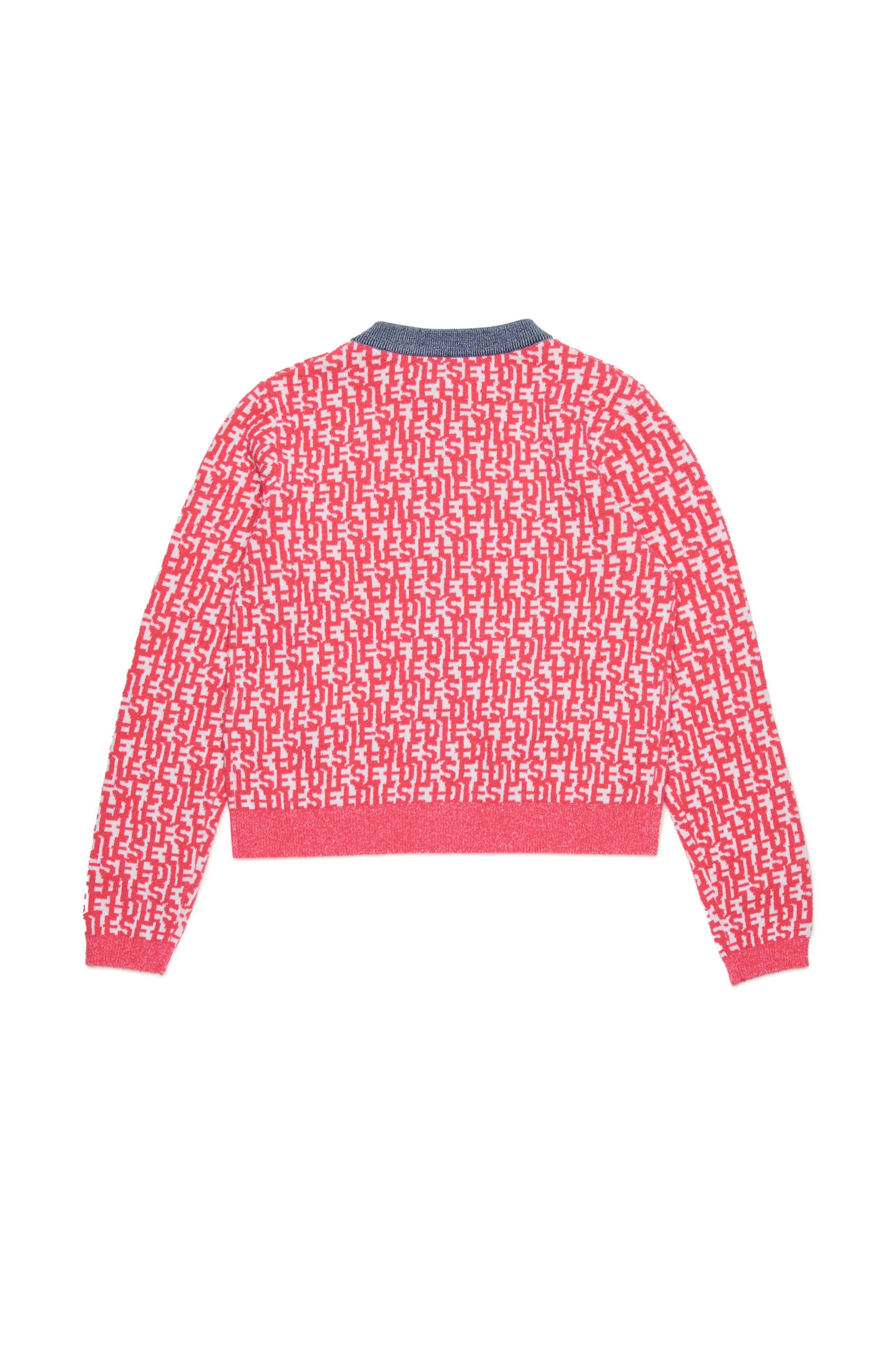 Diesel - KALLORCA, Woman's Monogram-jacquard cardigan in Pink - 2