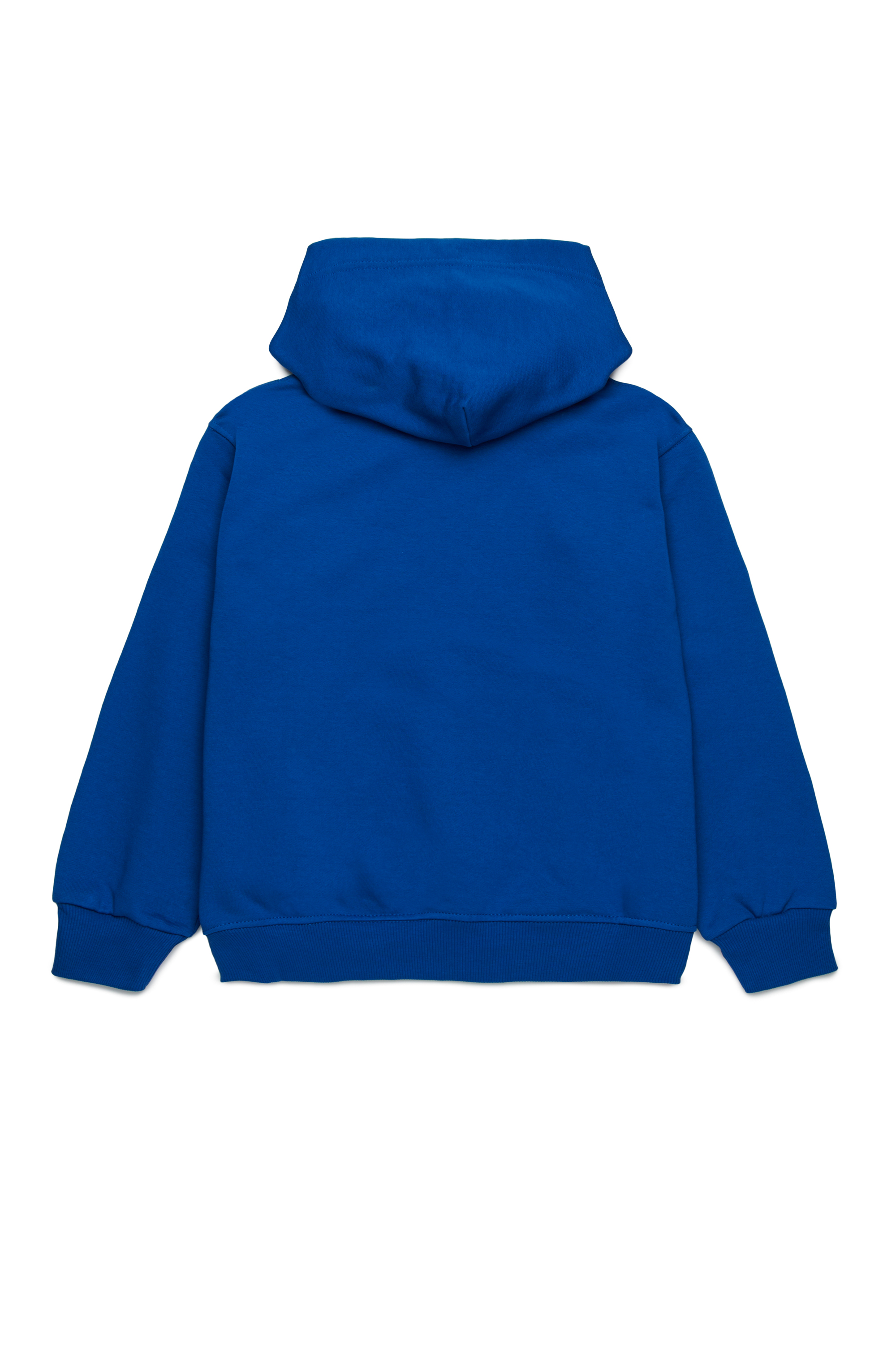 Diesel - SGINNHOODL5 OVER, Felpa con cappuccio e logo sbavato Uomo in Blu - 2