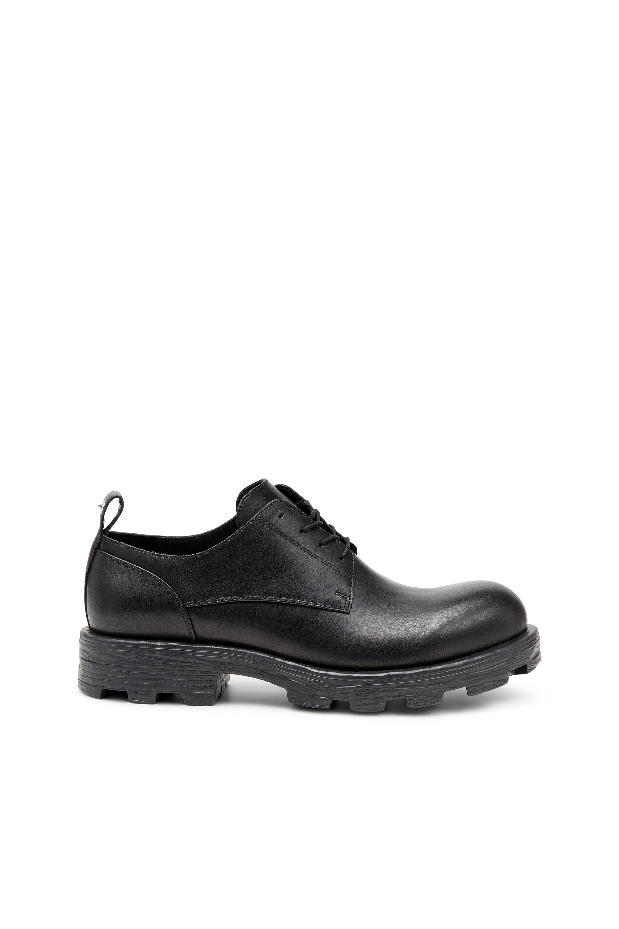 Diesel - D-HAMMER SH, Man's D-Hammer-Derby shoes in textured leather in Black - 1