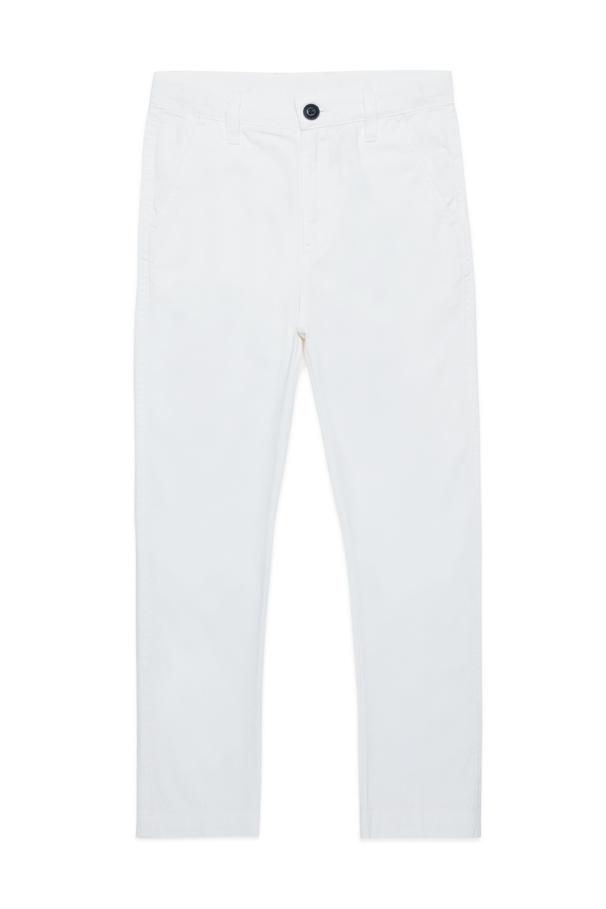 Diesel - PBAS, Uomo Pantaloni chino in cotone con logo Oval D ricamato in Bianco - Image 1