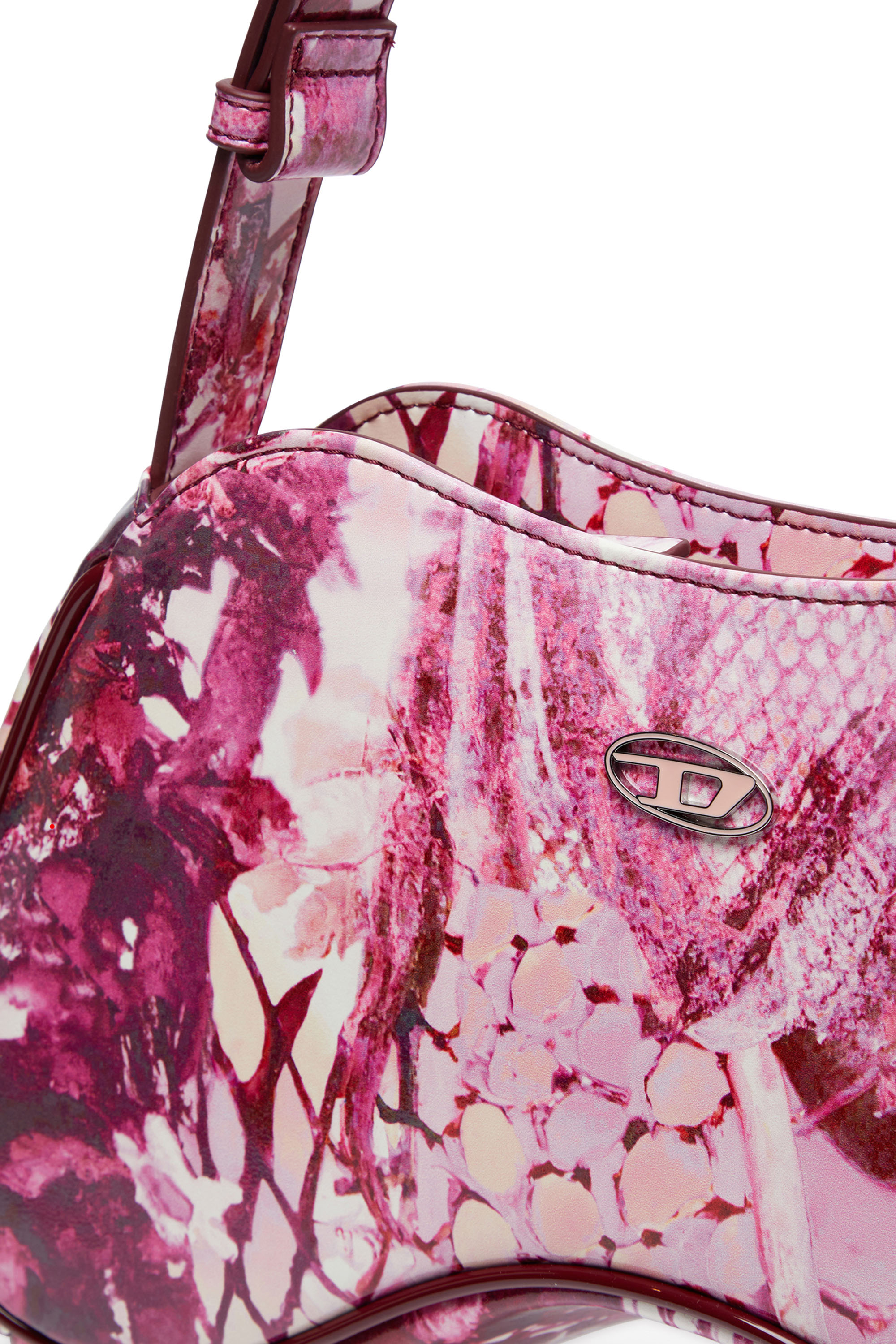 Diesel - PLAY SHOULDER, Woman Play-Shoulder bag in printed glossy PU in Violet - Image 6