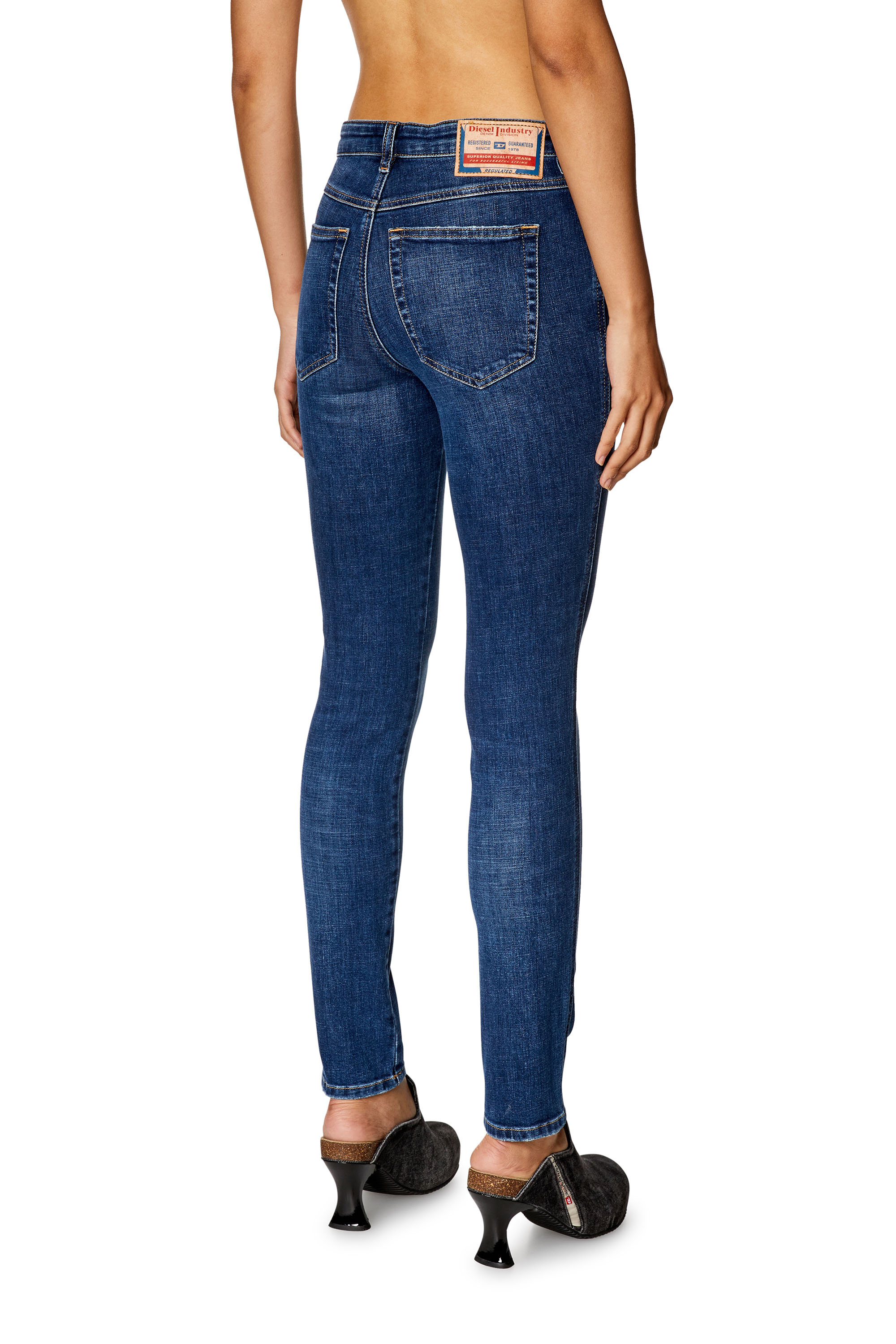 Diesel - Donna Skinny Jeans 2015 Babhila 09H63, Blu Scuro - Image 4