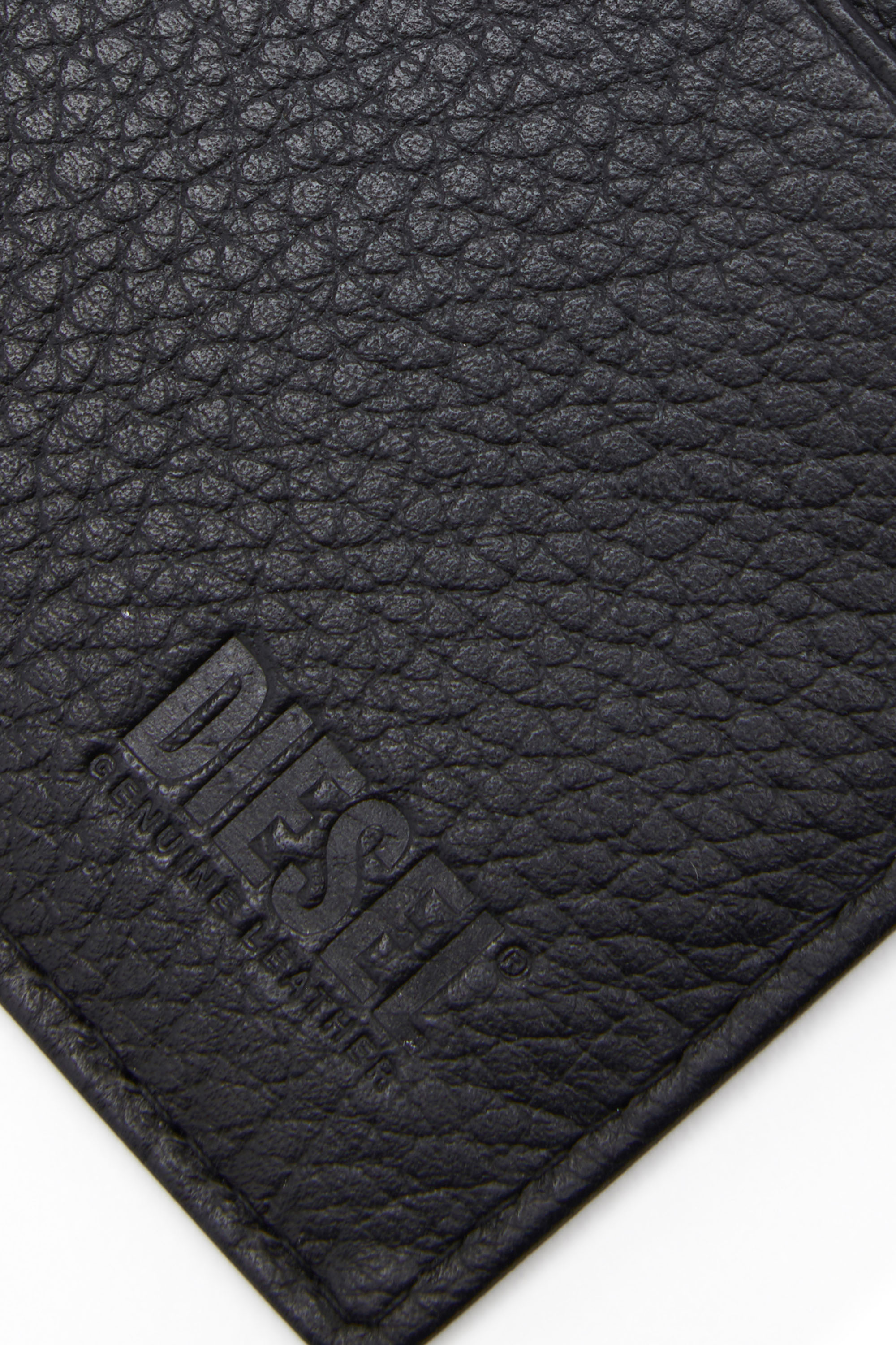 Diesel - MEDAL-D CARD HOLDER 6, Uomo Portacarte in pelle granata in Nero - Image 4