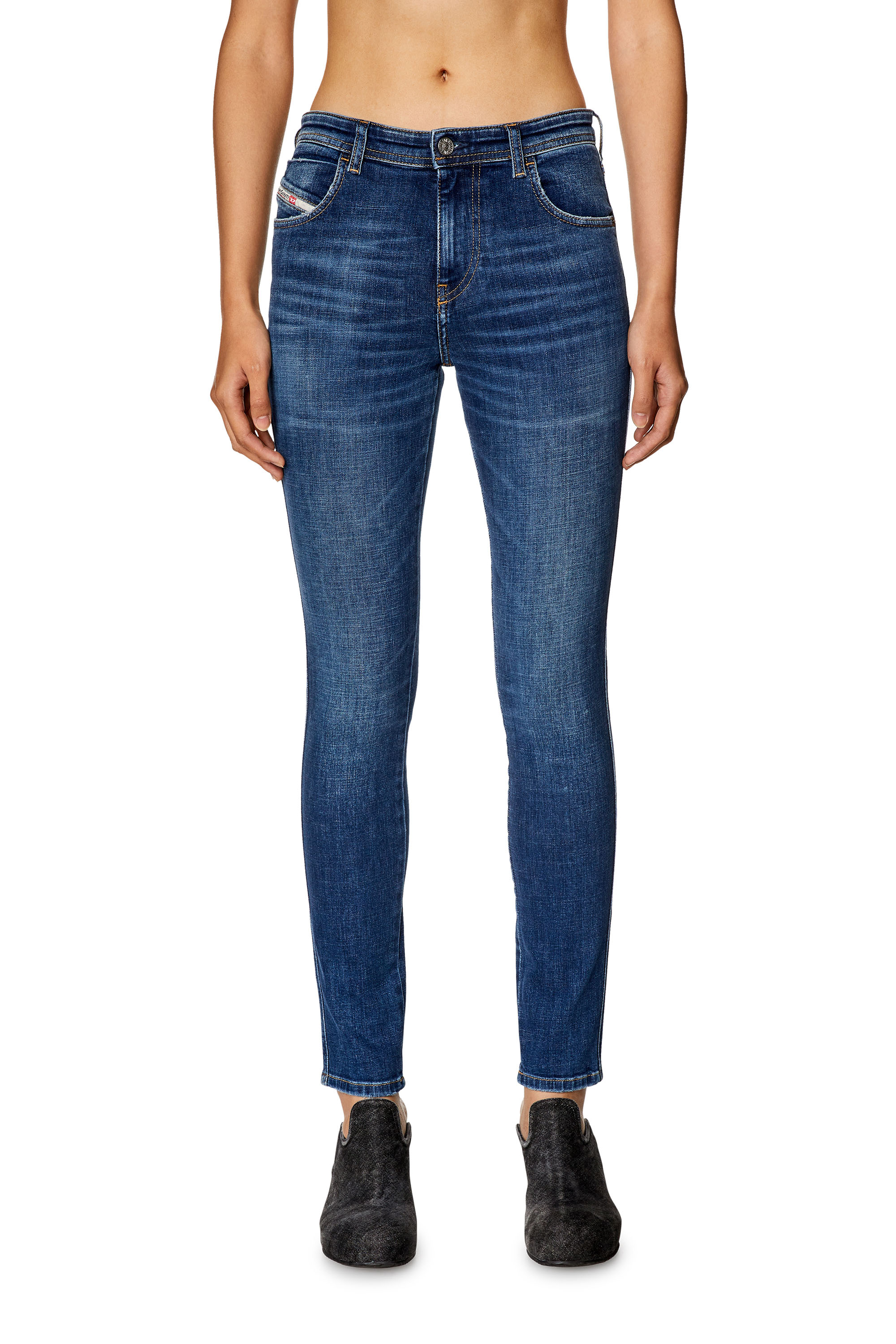 Diesel - Donna Skinny Jeans 2015 Babhila 09H63, Blu Scuro - Image 1