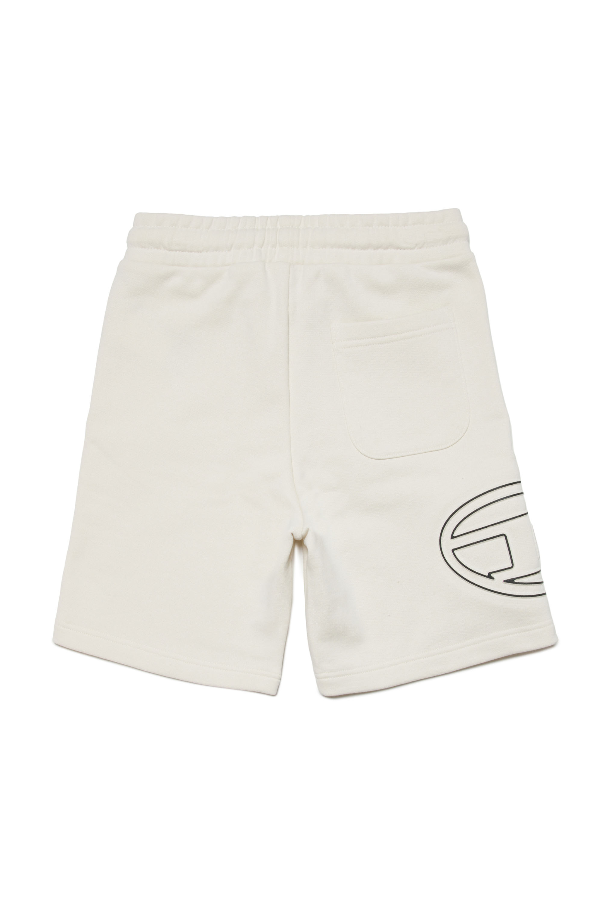 Diesel - PCURVBIGOVAL, Uomo Shorts sportivi con logo Oval D in rilievo in Bianco - Image 2