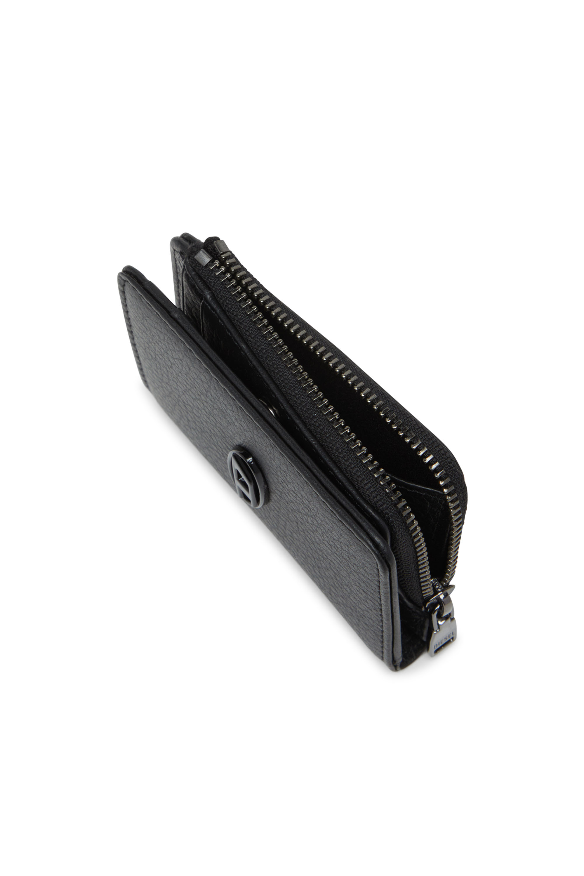 Diesel - HISSU EVO CARD HOLDER L, Man Leather card holder in Black - Image 4