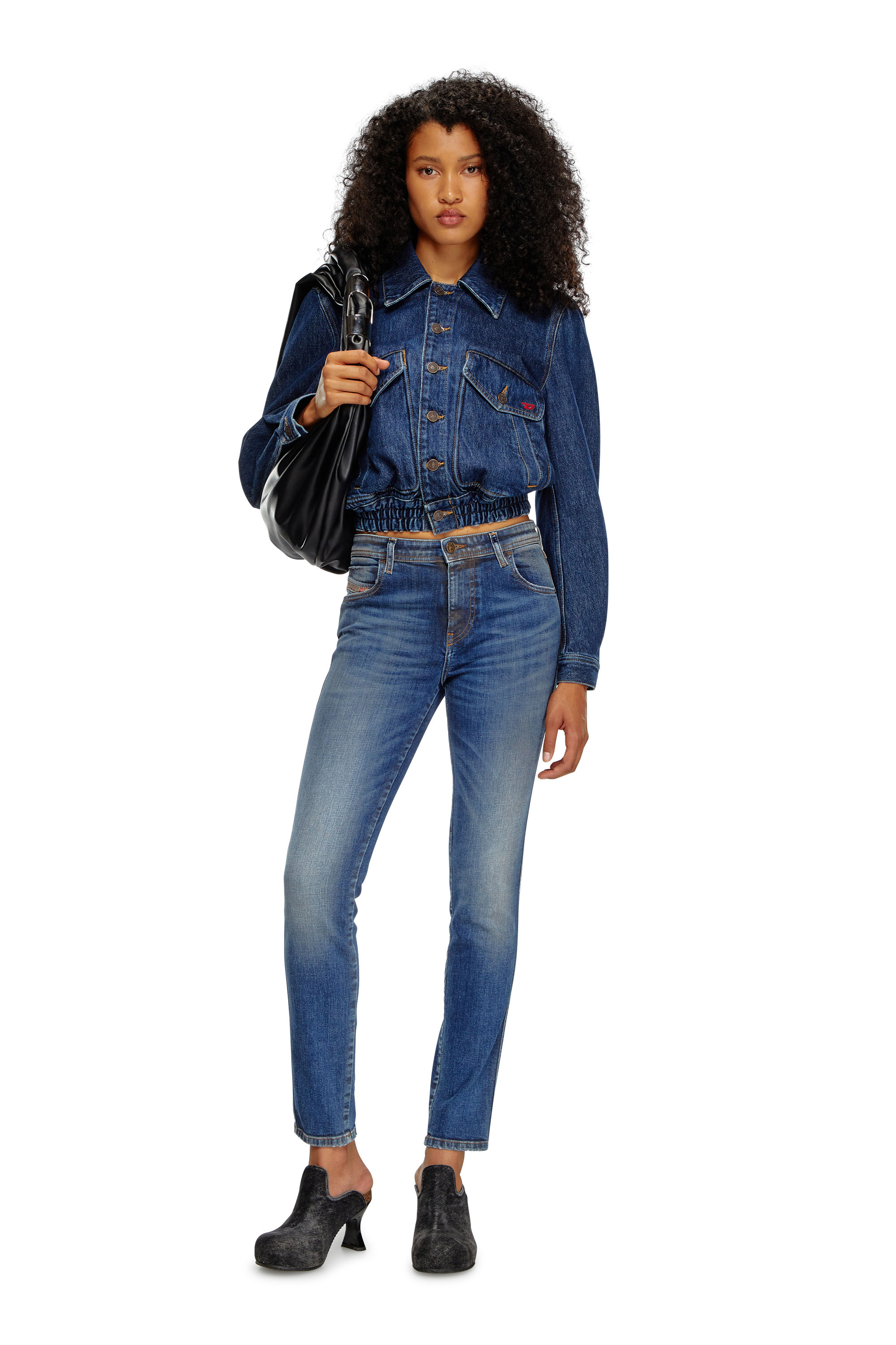 Diesel - Donna Skinny Jeans 2015 Babhila 09J32, Blu Scuro - Image 2