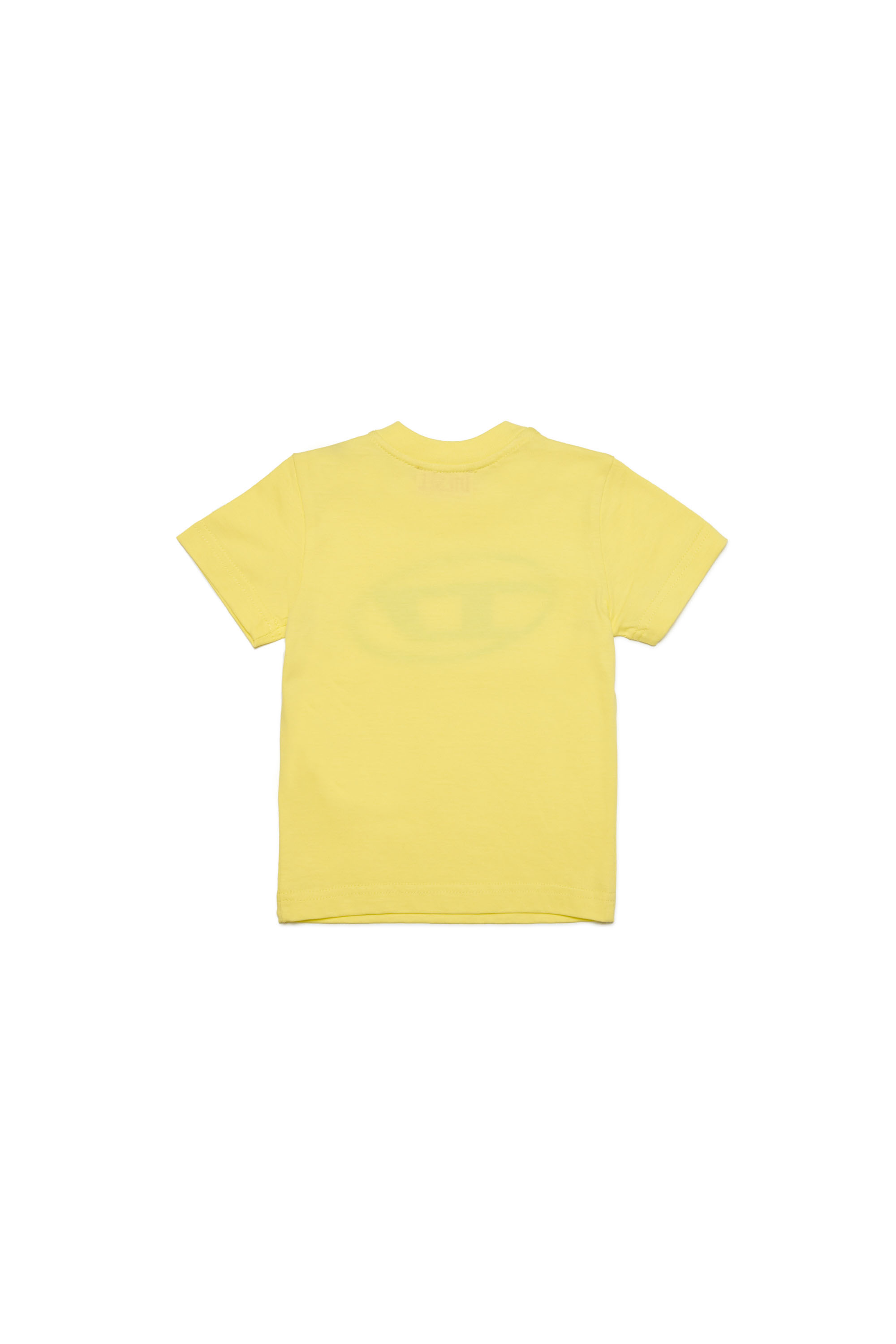 Diesel - TCERB, Unisex T-shirt con logo Oval D in Giallo - Image 2