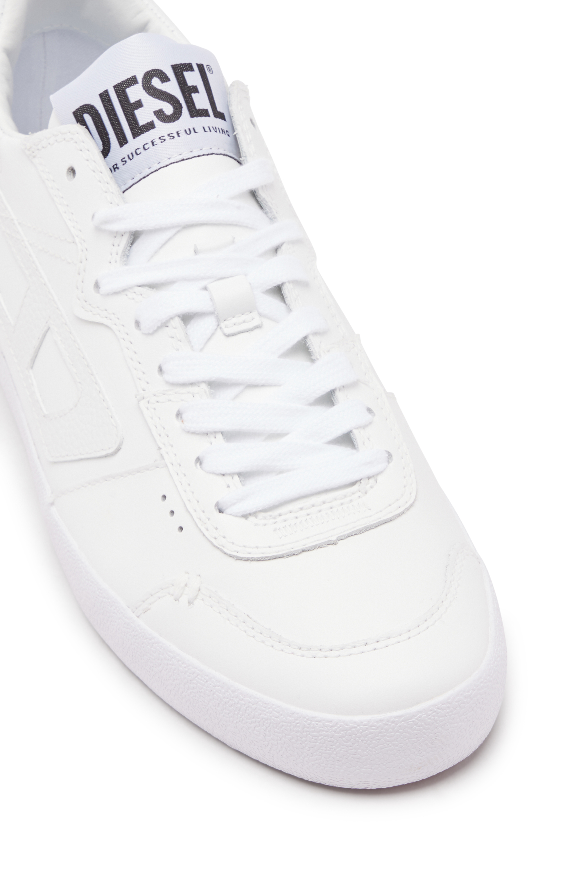 Diesel - S-LEROJI LOW, Man's S-Leroji Low-Low-top leather sneakers with D branding in White - 6