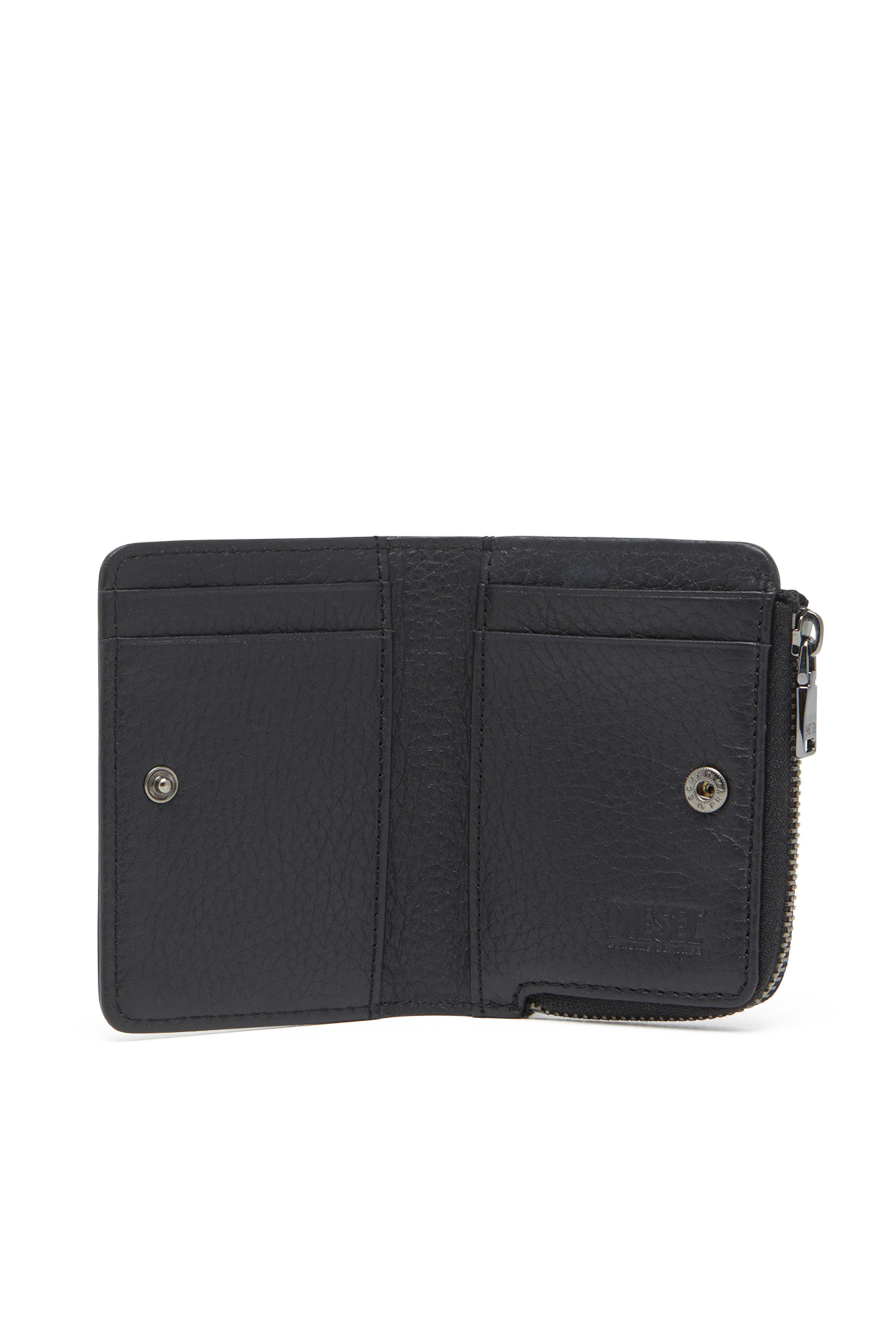 Diesel - HISSU EVO CARD HOLDER L, Man Leather card holder in Black - Image 3