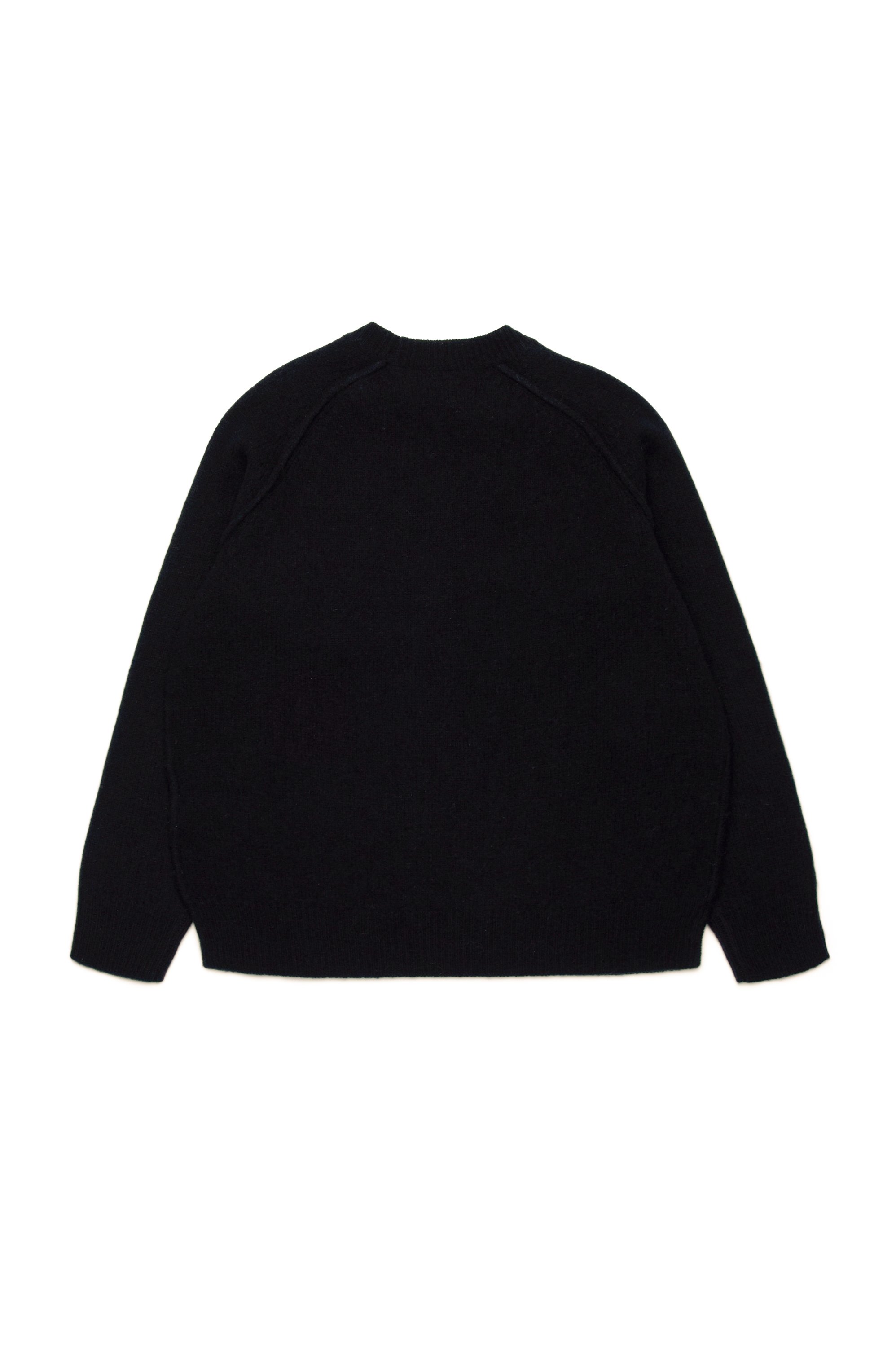 Diesel - KSARIA OVER, Unisex's Wool jumper with logo intarsia in Black - 2