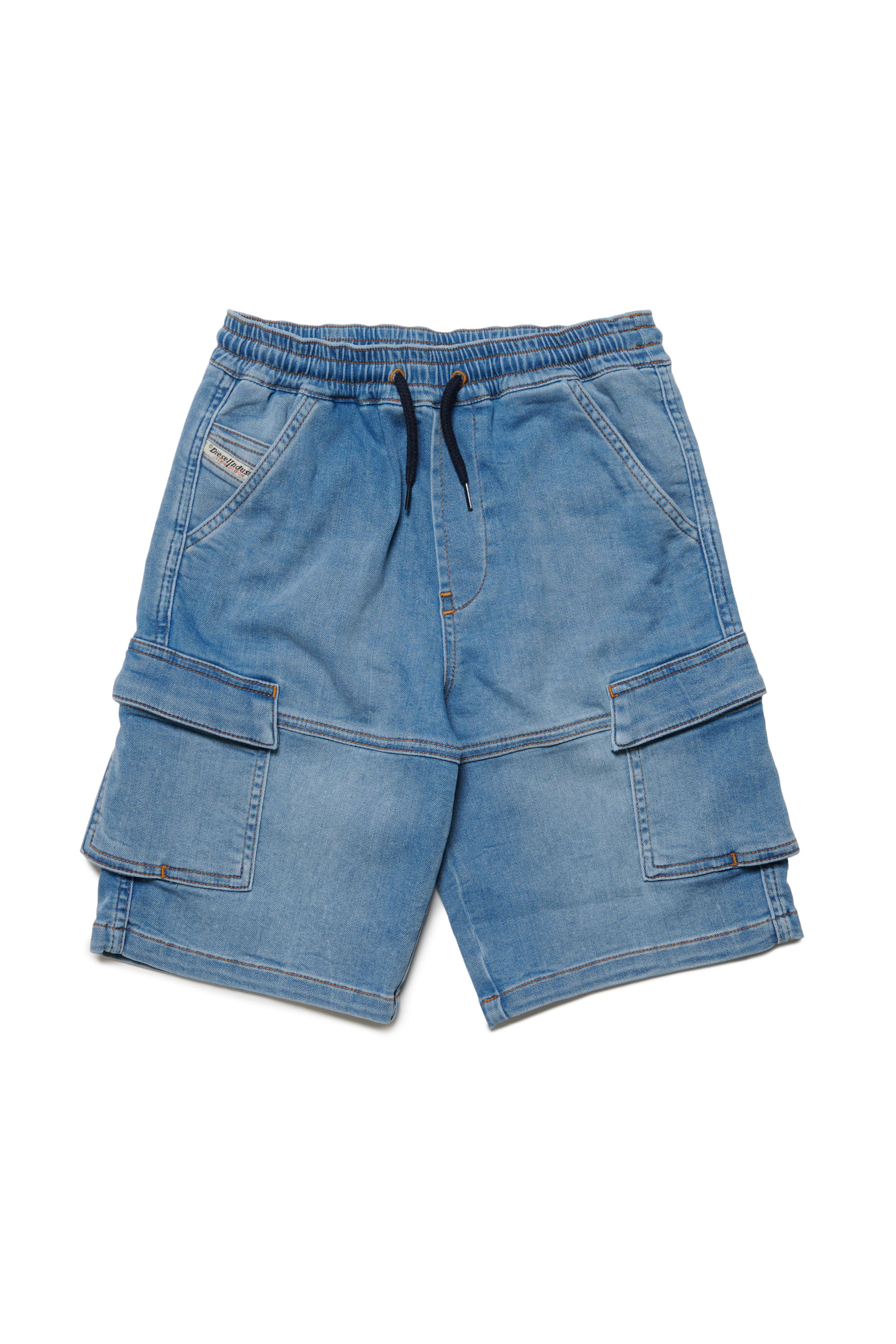 Diesel - D-KROOLEY-CARGO-SH-J JJJ, Uomo Shorts cargo Krooley in tessuto JoggJeans in Blu - Image 1