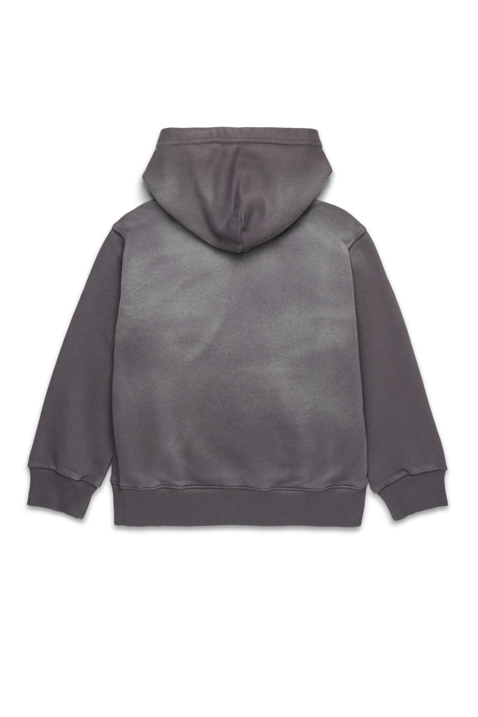 Diesel - SMACCYHOOD OVER, Felpa con cappuccio e loghi applicati Uomo in Grigio - 2