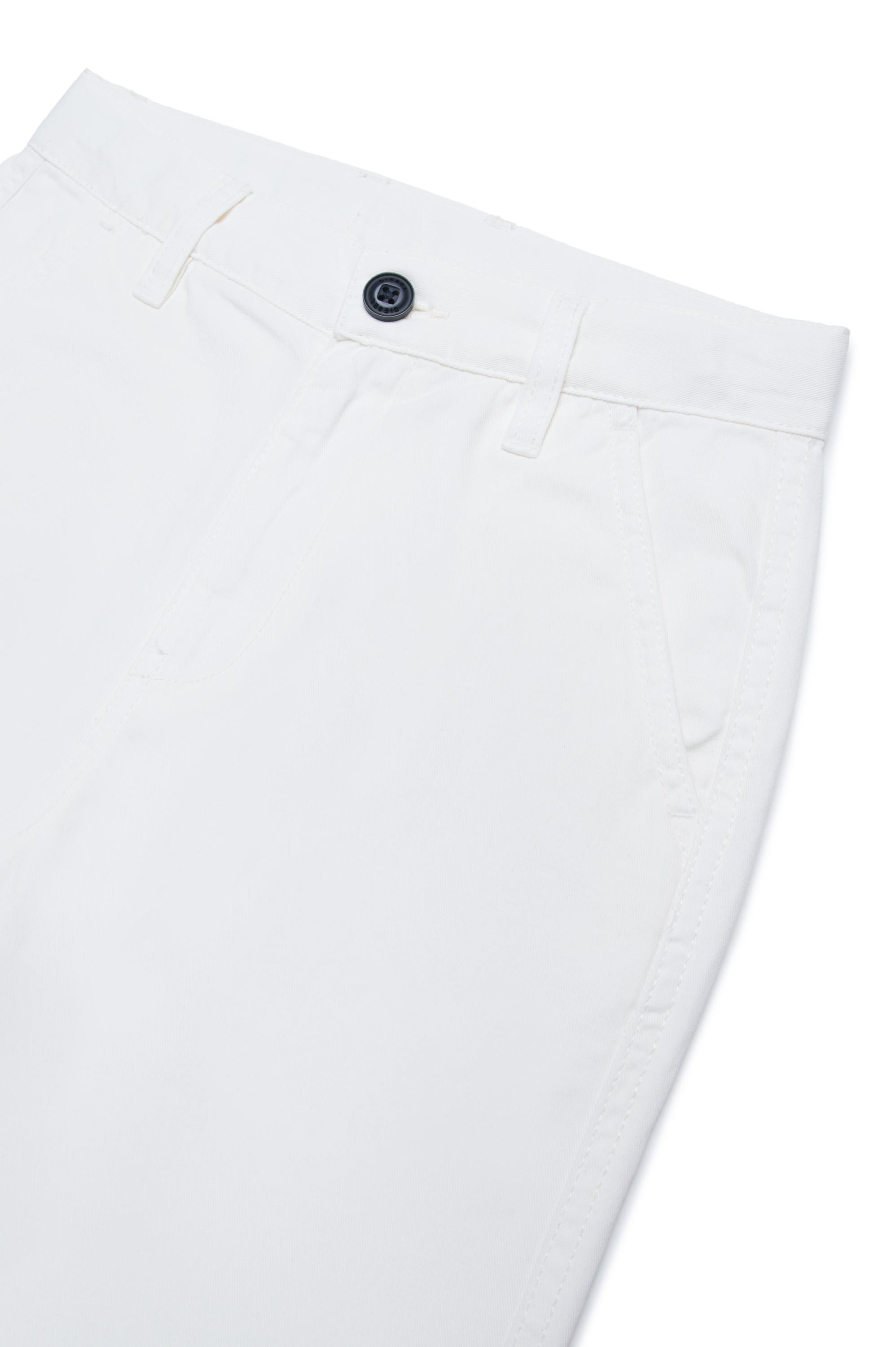 Diesel - PBAS, Uomo Pantaloni chino in cotone con logo Oval D ricamato in Bianco - Image 3