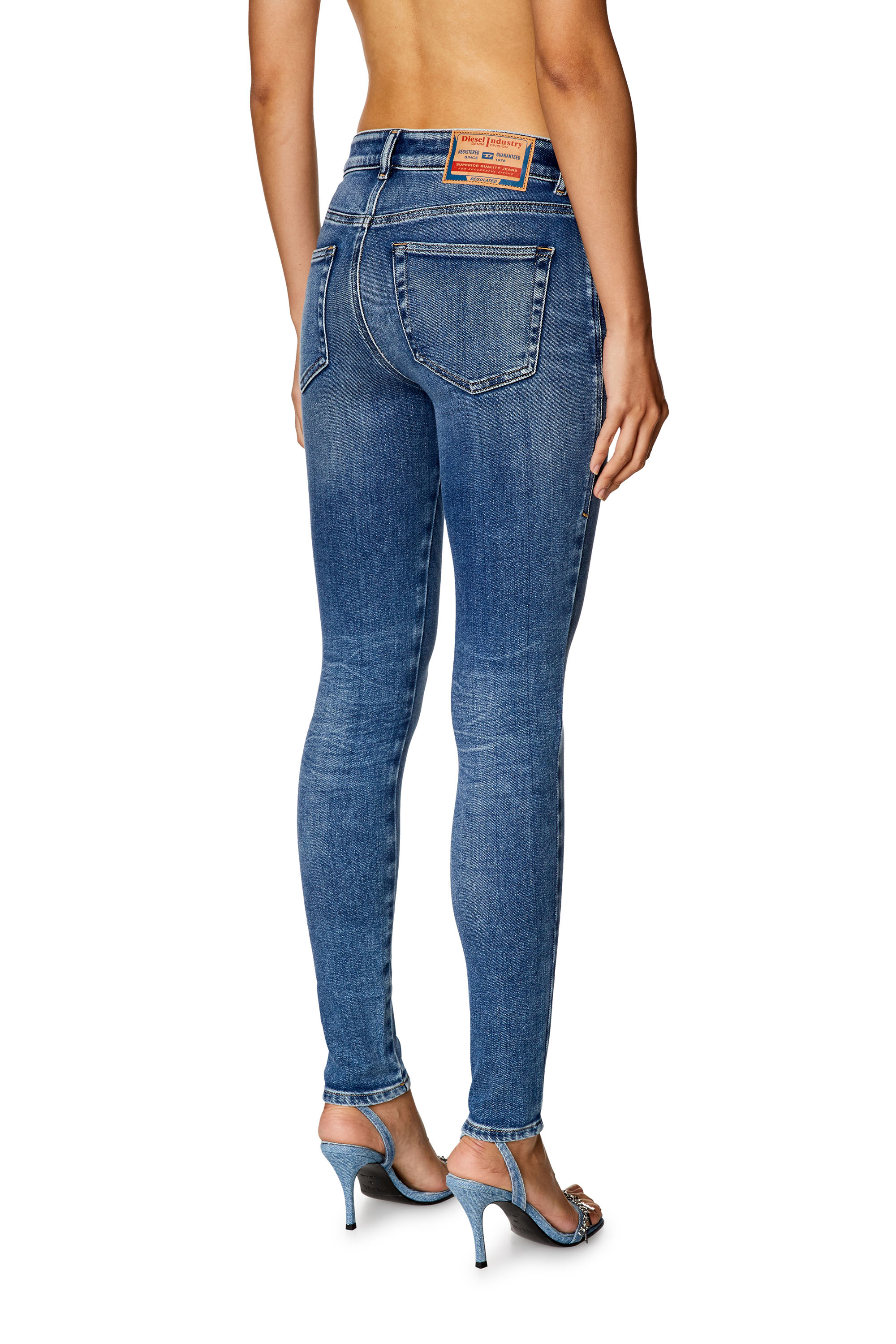 Diesel - Donna Super skinny Jeans 2017 Slandy 09H90, Blu medio - Image 4