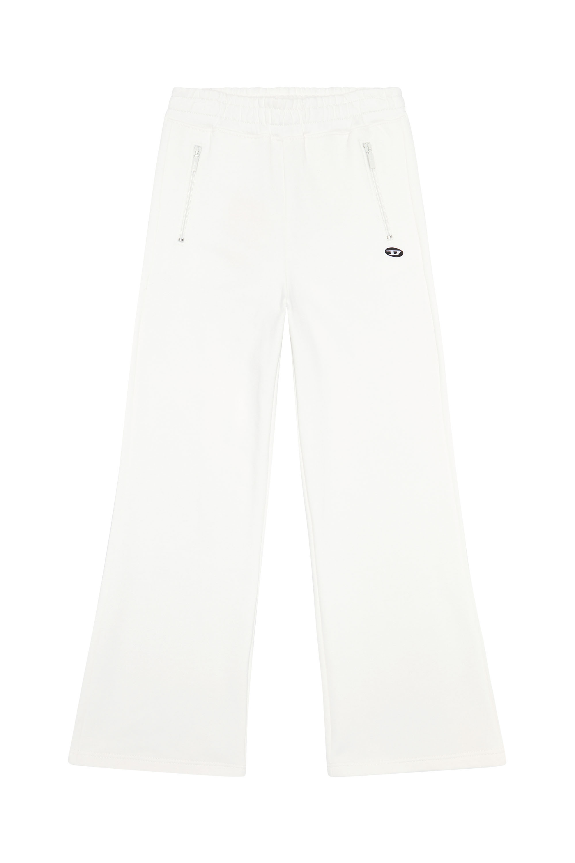 Diesel - P-ZAM-DOVAL-PJ, Woman Track pants with oval 'D' patch in White - Image 3