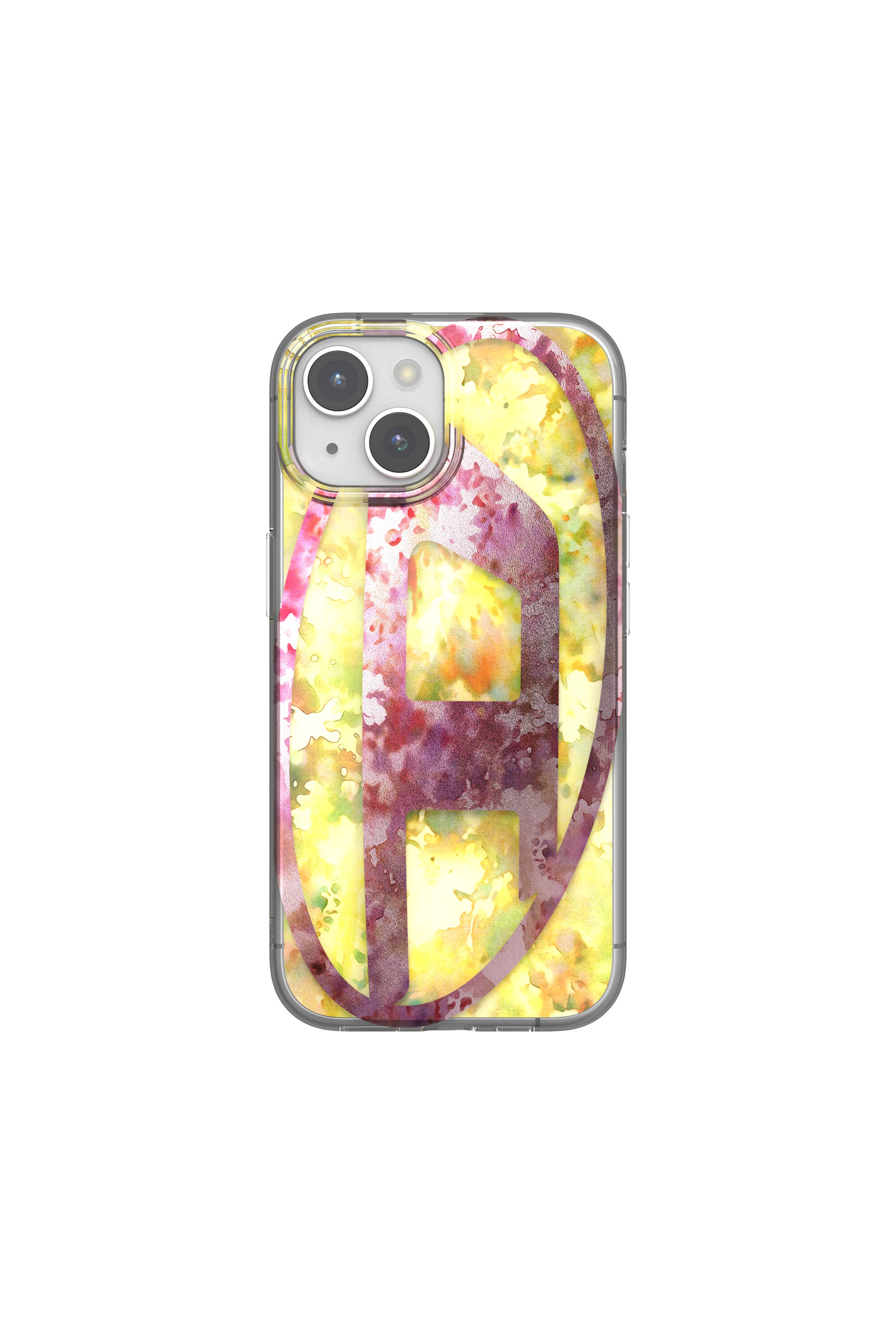 Diesel - 60055 AOP CASE, Unisex's Floral Case for iP 15 in Pink/Yellow - 2