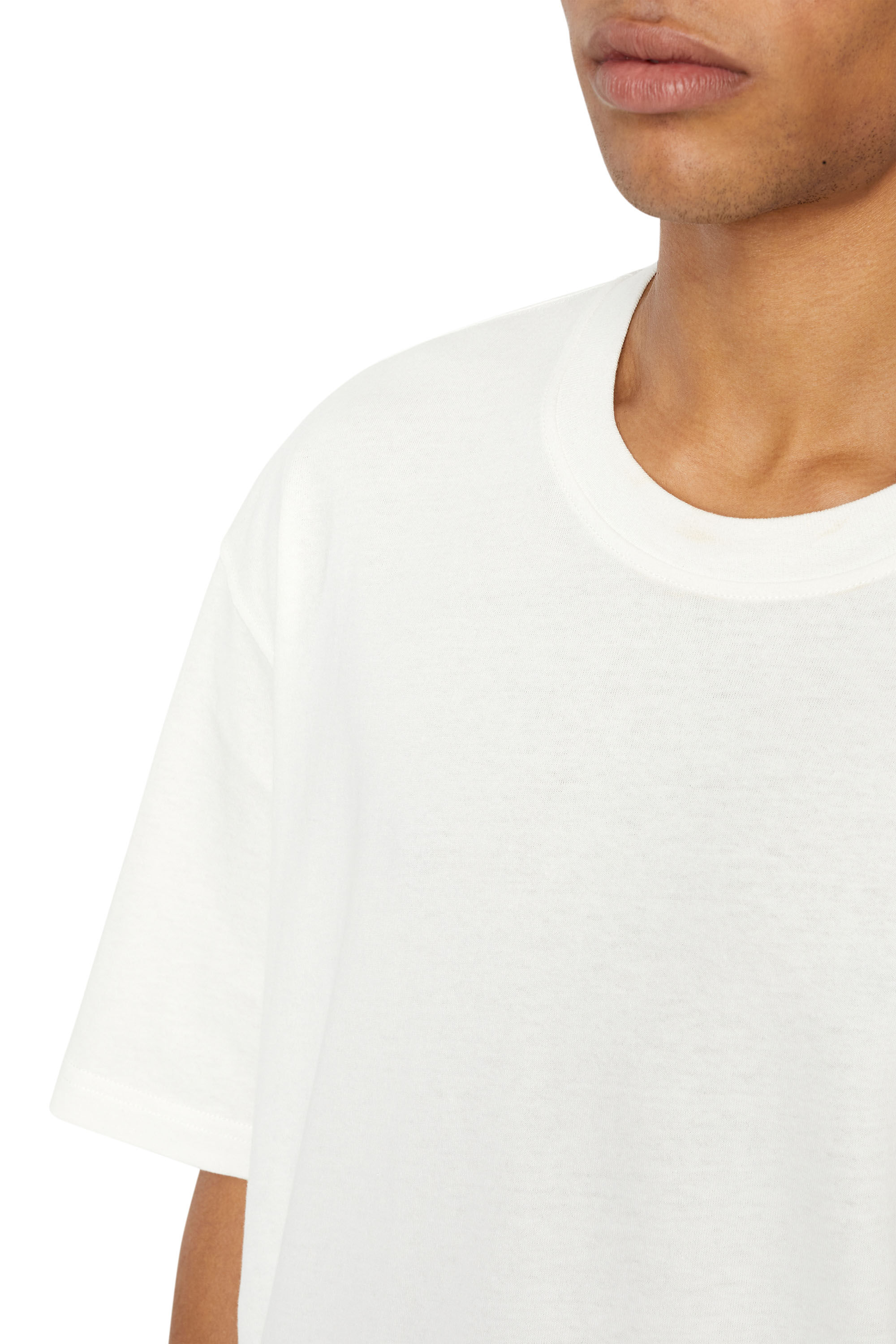 Diesel - T-BOGGY-MEGOVAL, Man T-shirt with back maxi D logo in White - Image 6