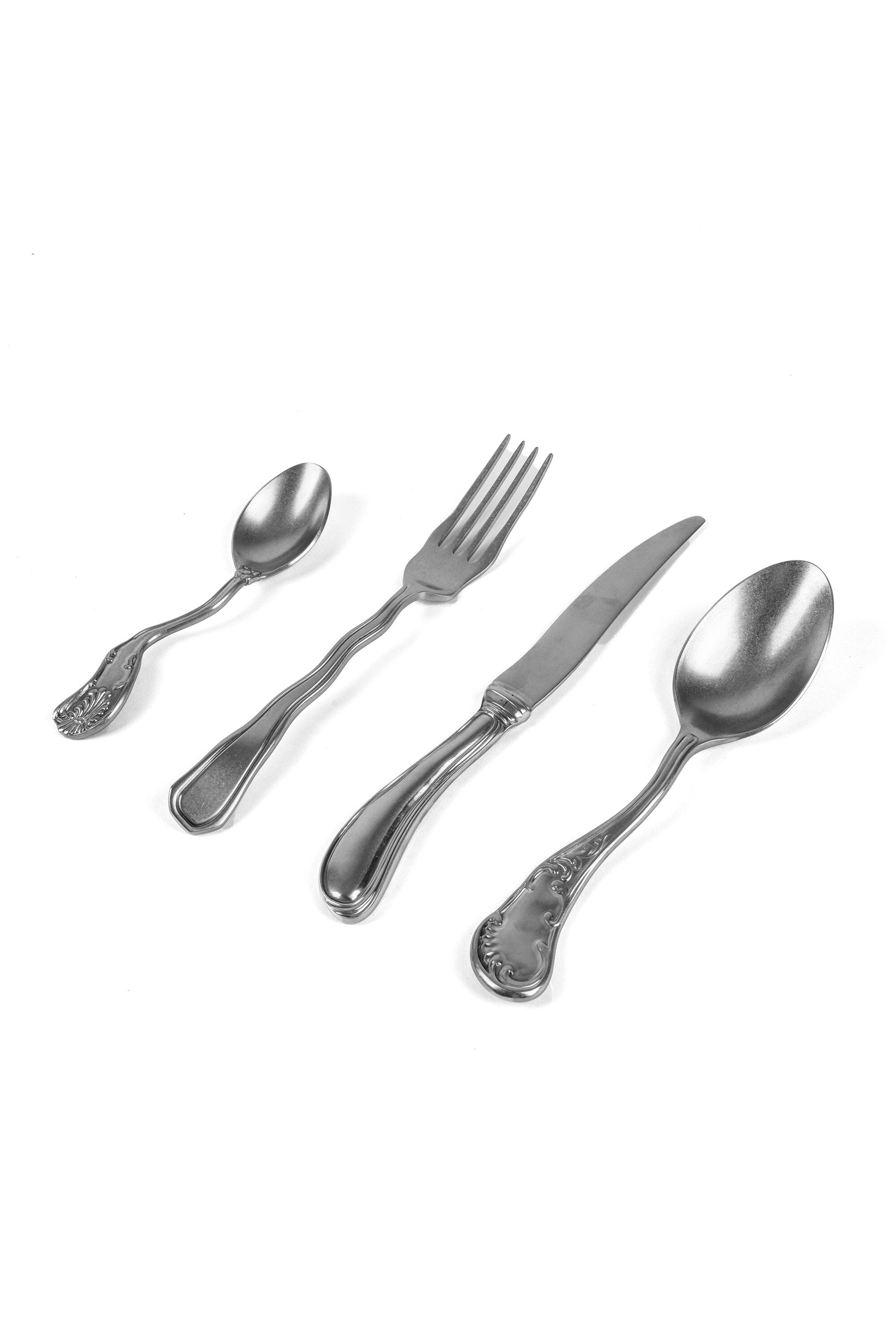 Diesel - 10967 "CLASSICS ON ACID CUTLERY" STAINLE, Unisex Set di 4 posate in acciaio in Argento - Image 1